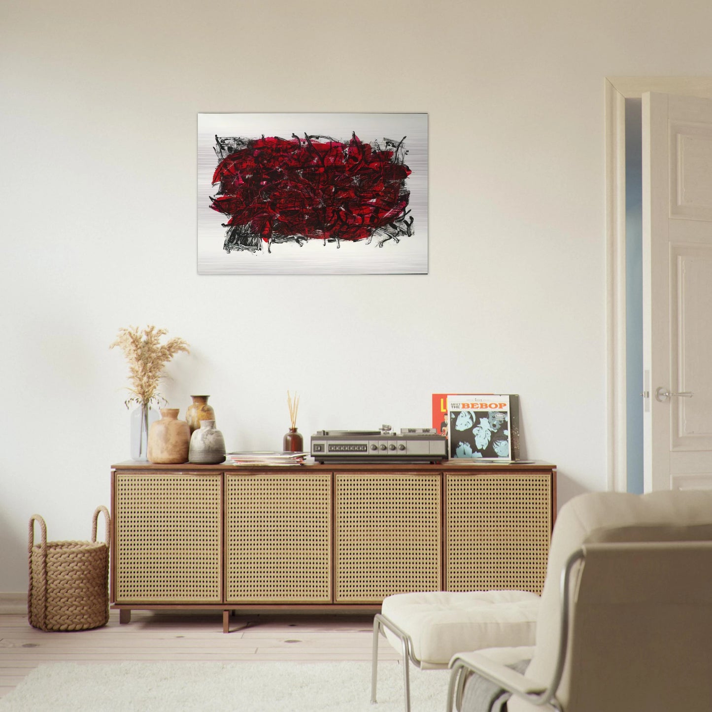 Leaves III 1967 - Jean-Paul Riopelle Brushed Aluminum Print - 70x100 cm / 28x40 inches | Jean-Paul Riopelle Aluminum Print | Jean-Paul Riopelle Prints