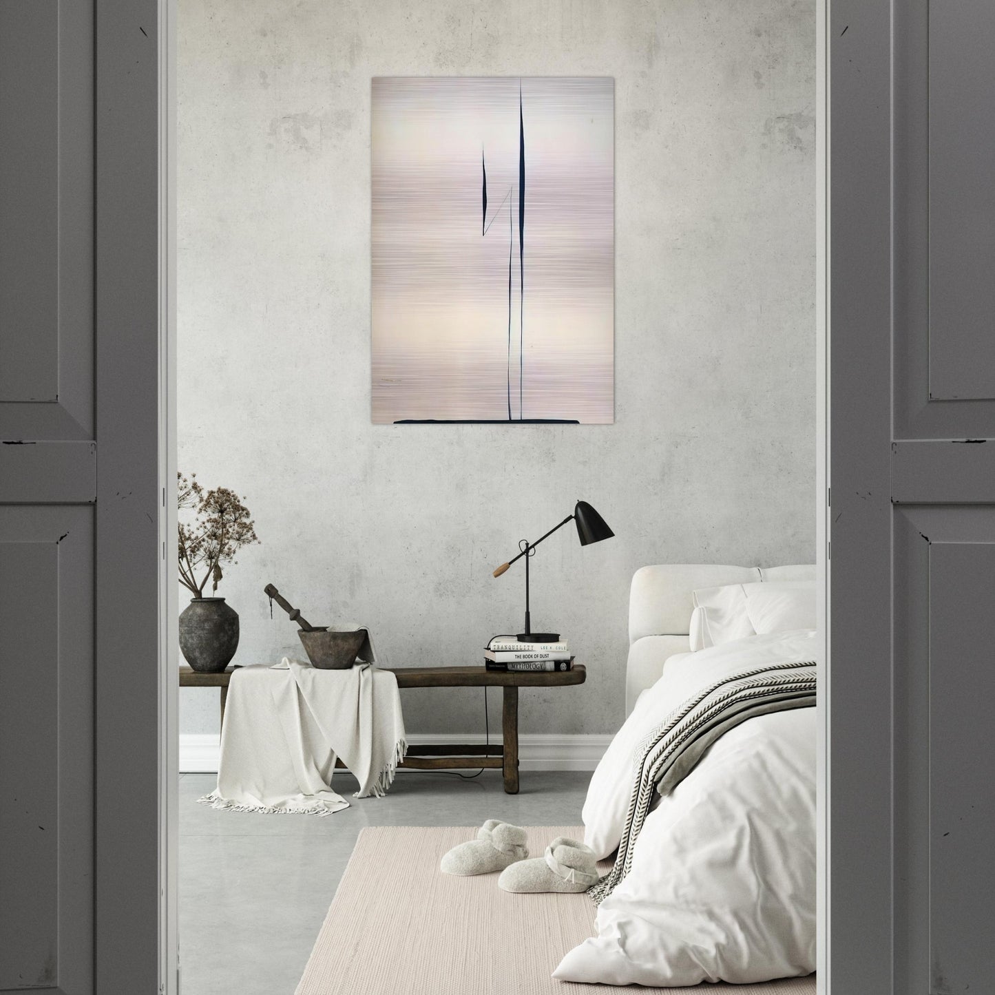 Black Lines 1 - Georgia O'Keeffe Brushed Aluminum Print - 70x100 cm / 28x40 inches | Georgia O'Keeffe Aluminum Print | Georgia O'Keeffe Prints