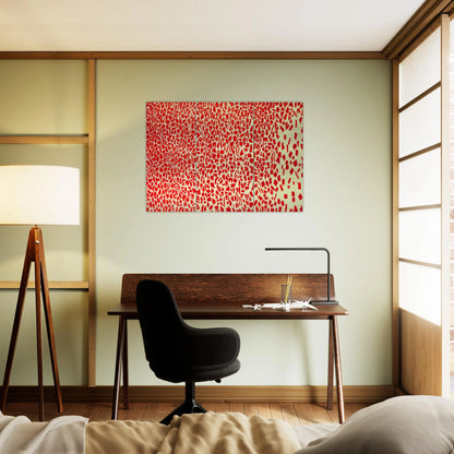 RED AZALEAS SINGING AND DANCING ROCK AND ROLL MUSIC 1976 - Alma Woodsey Thomas Brushed Aluminum Print - 70x100 cm / 28x40 inches | Alma Woodsey Thomas Aluminum Print | Alma Woodsey Thomas Prints