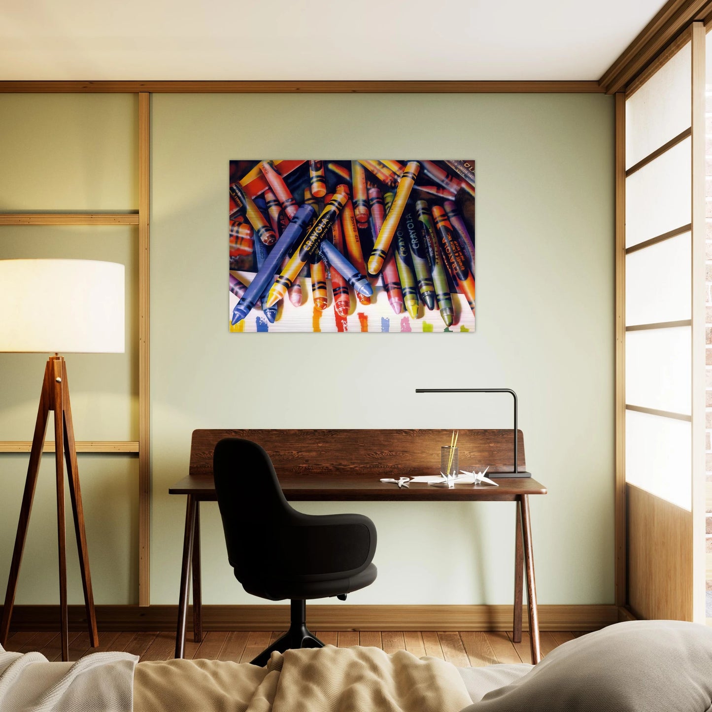 CRAYOLA 1973 - Audrey Flack Brushed Aluminum Print - 70x100 cm / 28x40 inches | Audrey Flack Aluminum Print | Audrey Flack Prints
