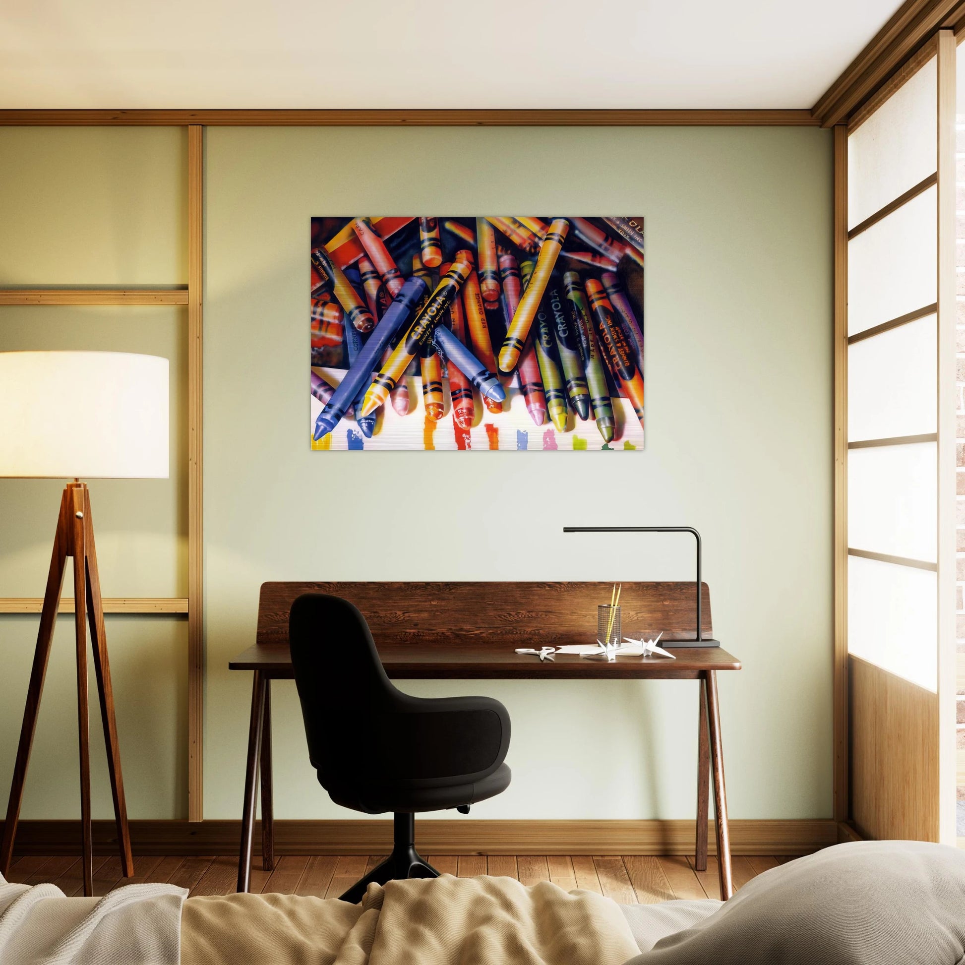CRAYOLA 1973 - Audrey Flack Brushed Aluminum Print - 70x100 cm / 28x40 inches | Audrey Flack Aluminum Print | Audrey Flack Prints
