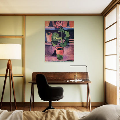 POT OF GERANIUMS 1912 - Henri Matisse Brushed Aluminum Print - 70x100 cm / 28x40 inches | Henri Matisse Aluminum Print | Henri Matisse Prints