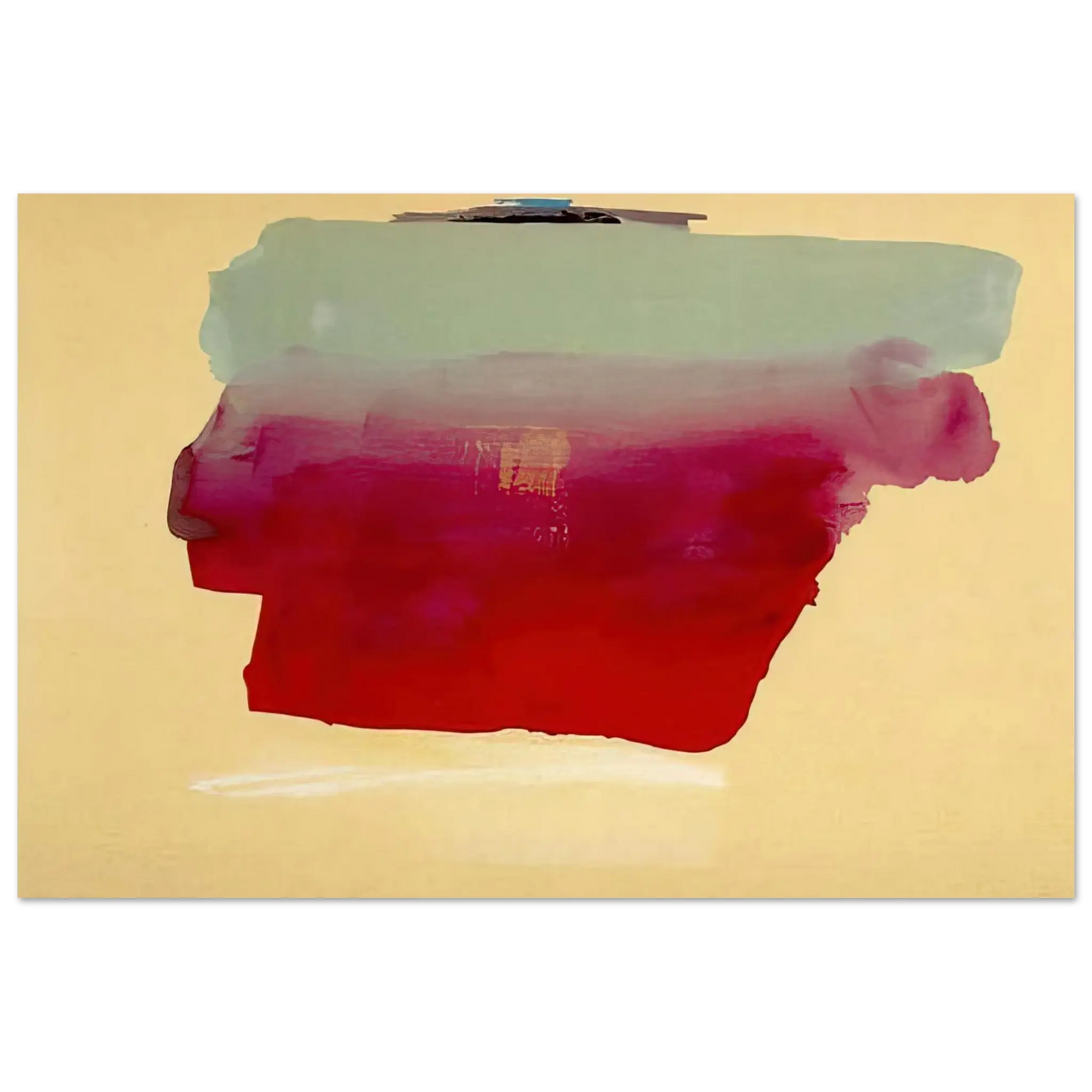 Helen Frankenthaler - Robinson s Wrap - 1974 Wall art - 28x43  cm / XL (11x17 Inches) - Premium Wooden Framed Poster With Fine Art Paper - Black frame