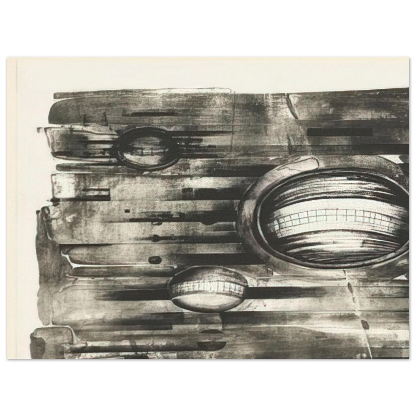 Lee Bontecou - FOURTH STONE 1963  75x100 cm / 30x40inches Fine Art Poster