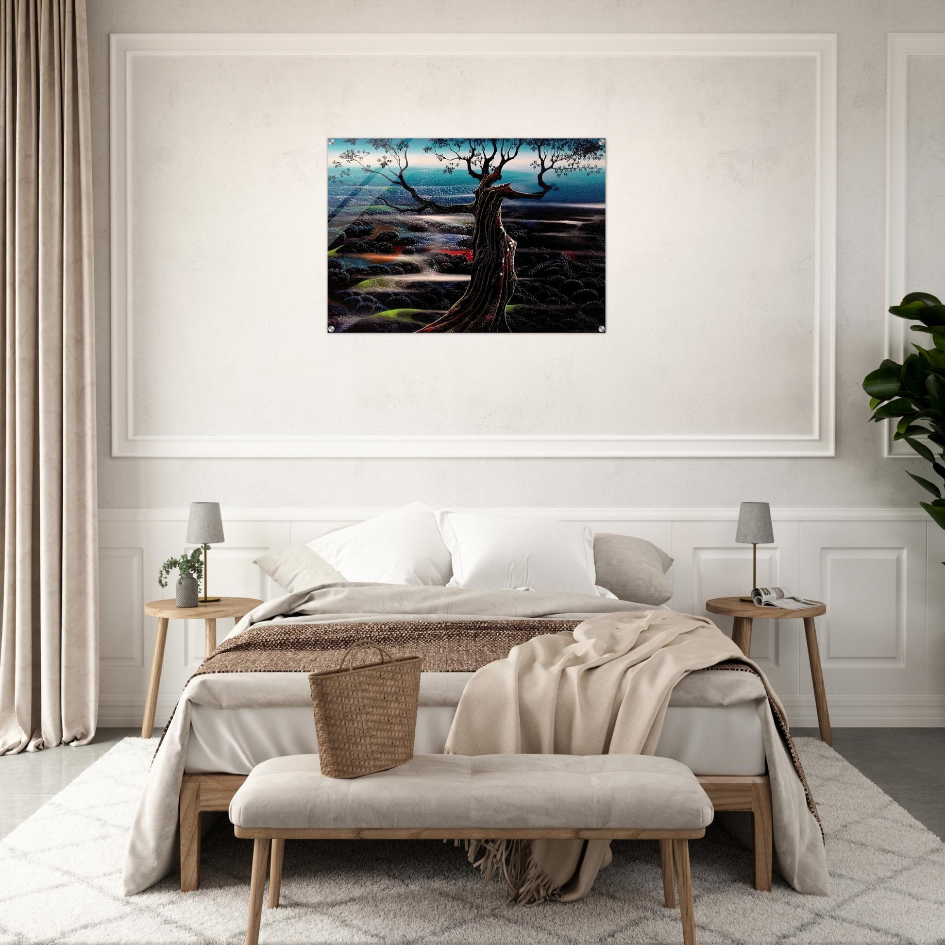 Wild Valley - Eyvind Earle Acrylic Print - 70x100 cm / 28x40″ inches | Eyvind Earle Wall Art | Eyvind Earle Prints