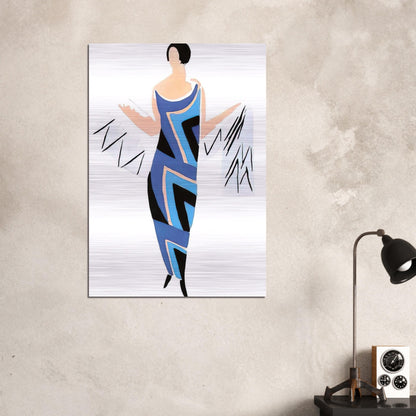FASHION ILLUSTRATION 4 - Sonia Delaunay Brushed Aluminum Print - 70x100 cm / 28x40 inches | Sonia Delaunay Aluminum Print | Sonia Delaunay Prints