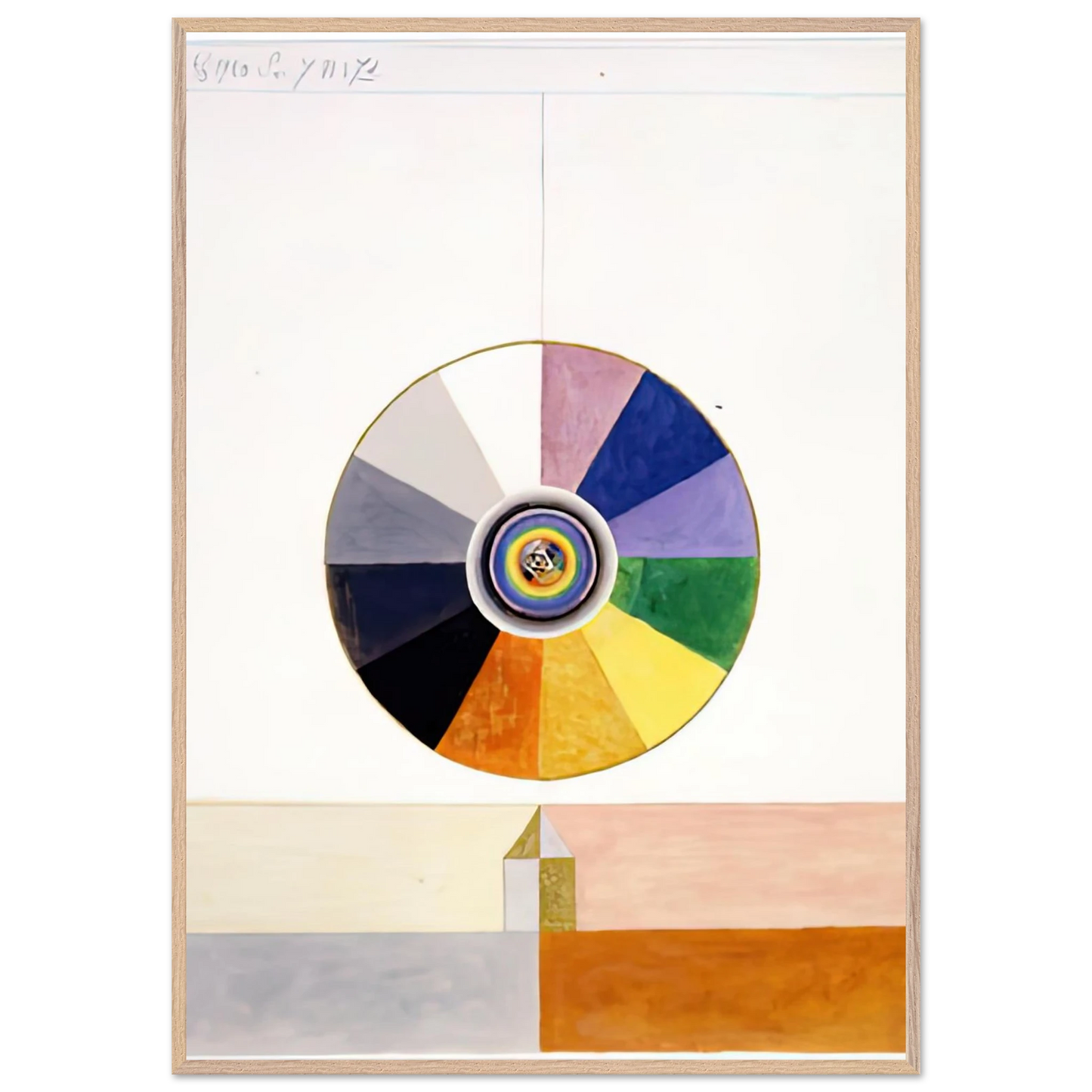 Hilma af Klint - SERIES VII NO 7D 1920 Wall art - A2 (42 x 59.4  cm) - Premium Wooden Framed Poster With Fine Art Paper-canvas - Wood frame