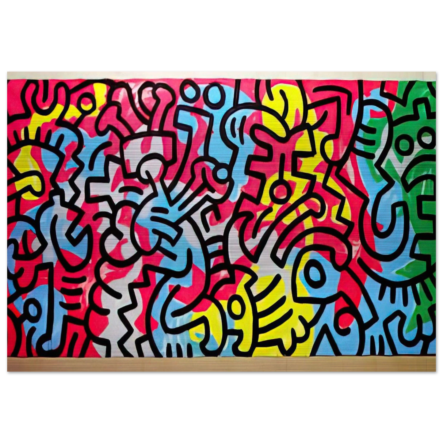 UNTITLED 1987 - Keith Haring Brushed Aluminum Print - 70x100 cm / 28x40 inches | Keith Haring Aluminum Print | Keith Haring Prints