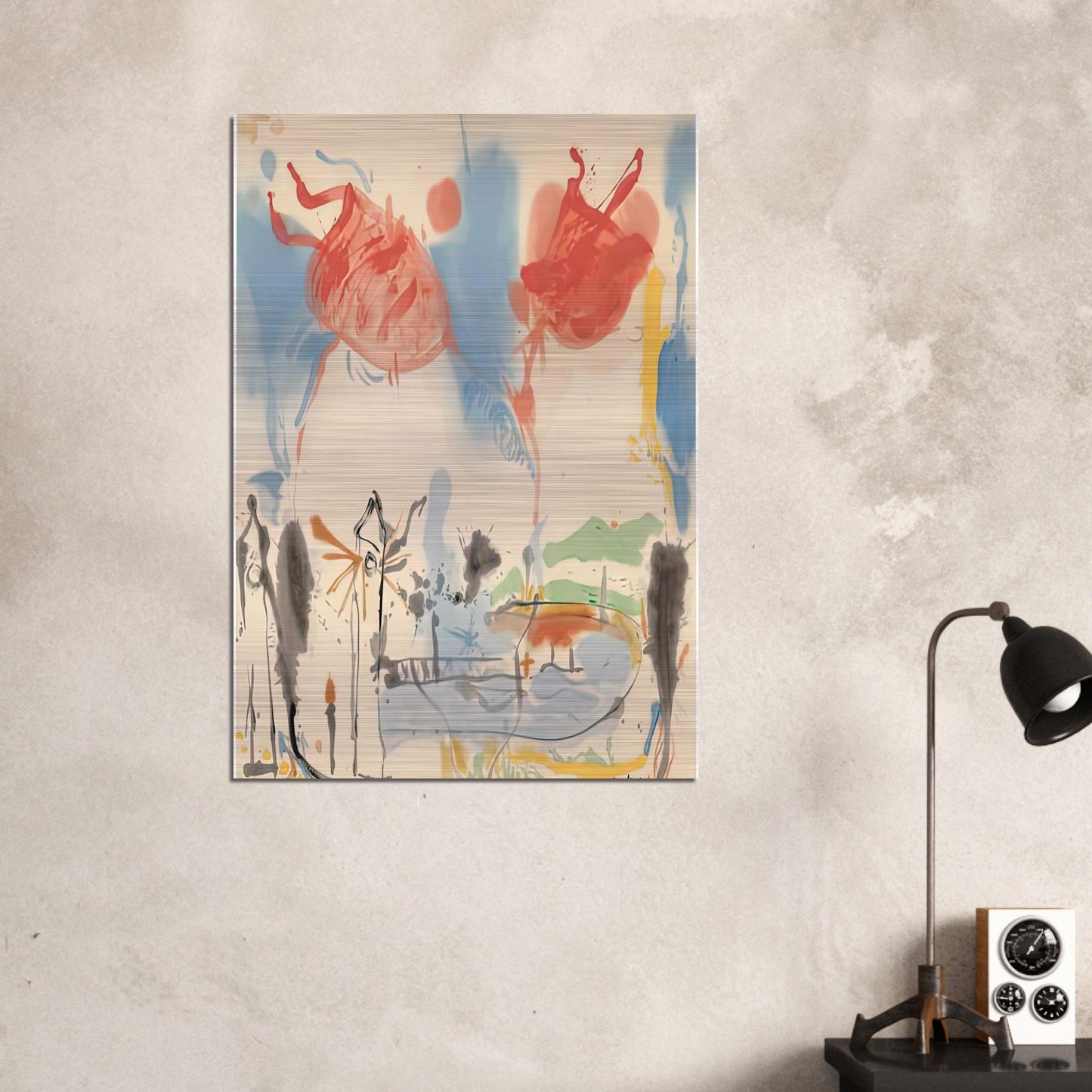 Round Trip, 1957- - Helen Frankenthaler Brushed Aluminum Print - 70x100 cm / 28x40 inches | Helen Frankenthaler Aluminum Print | Helen Frankenthaler Prints