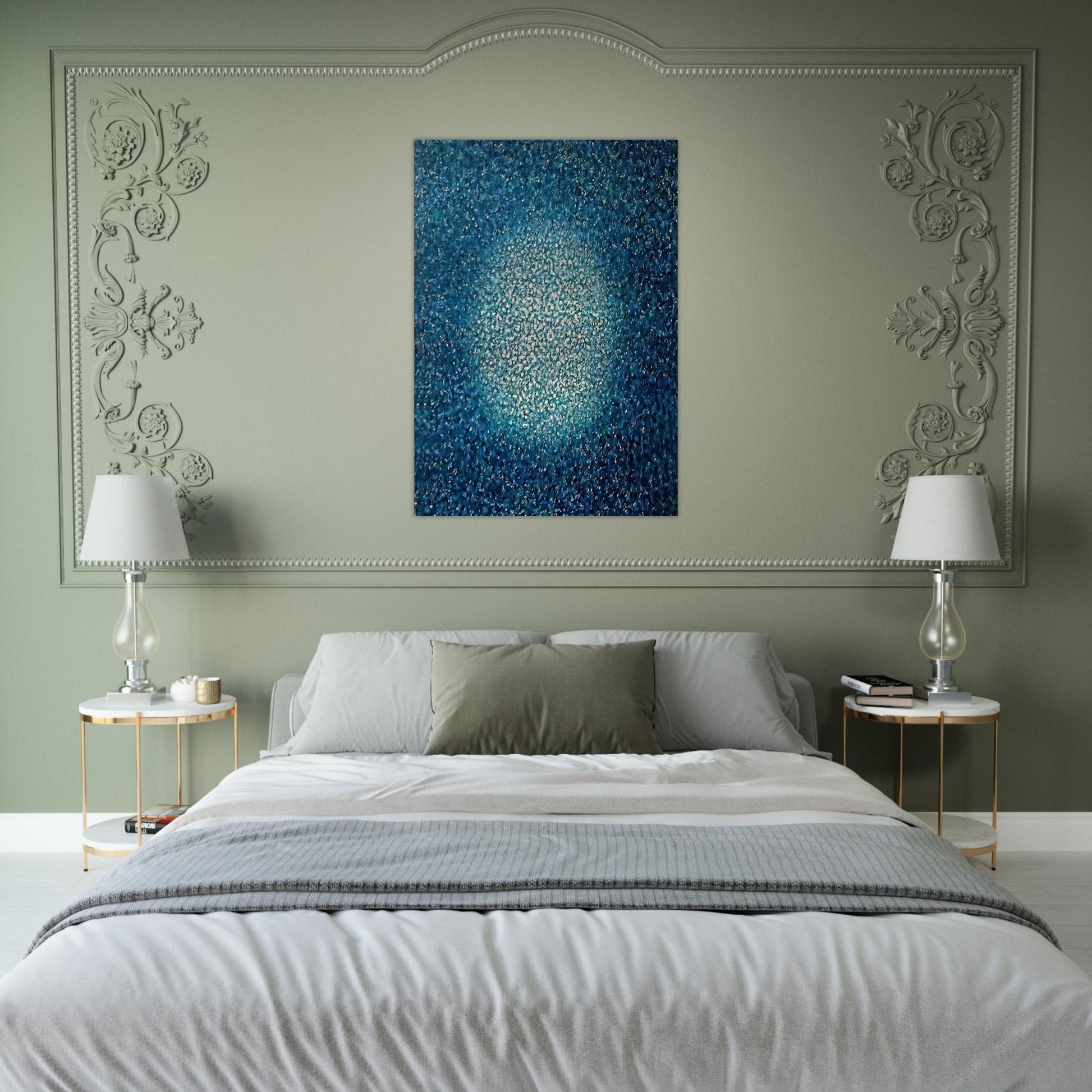 Blue Prescence - Richard Pousette-Dart Brushed Aluminum Print - 70x100 cm / 28x40 inches | Richard Pousette-Dart Aluminum Print | Richard Pousette-Dart Prints