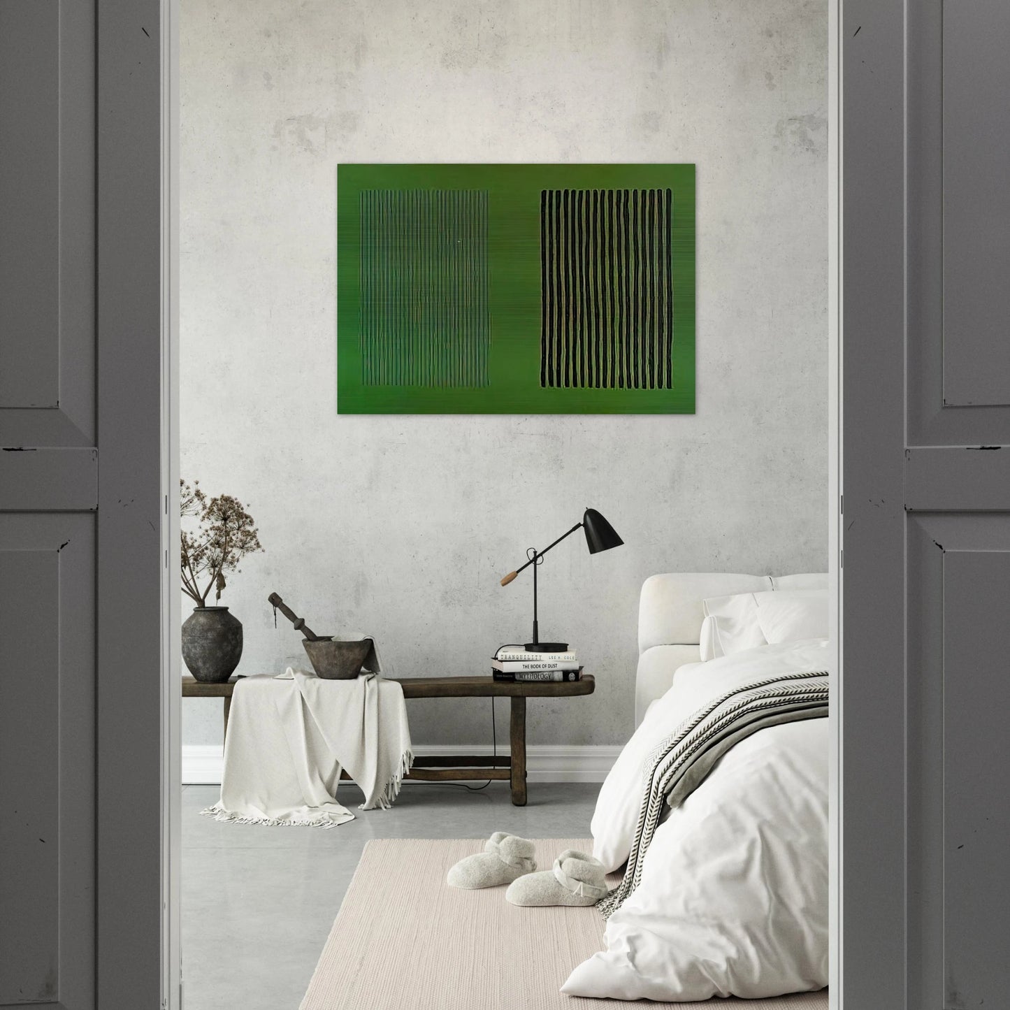 Green Giant - 1980 - Gene Davis Brushed Aluminum Print - 70x100 cm / 28x40 inches | Gene Davis Aluminum Print | Gene Davis Prints