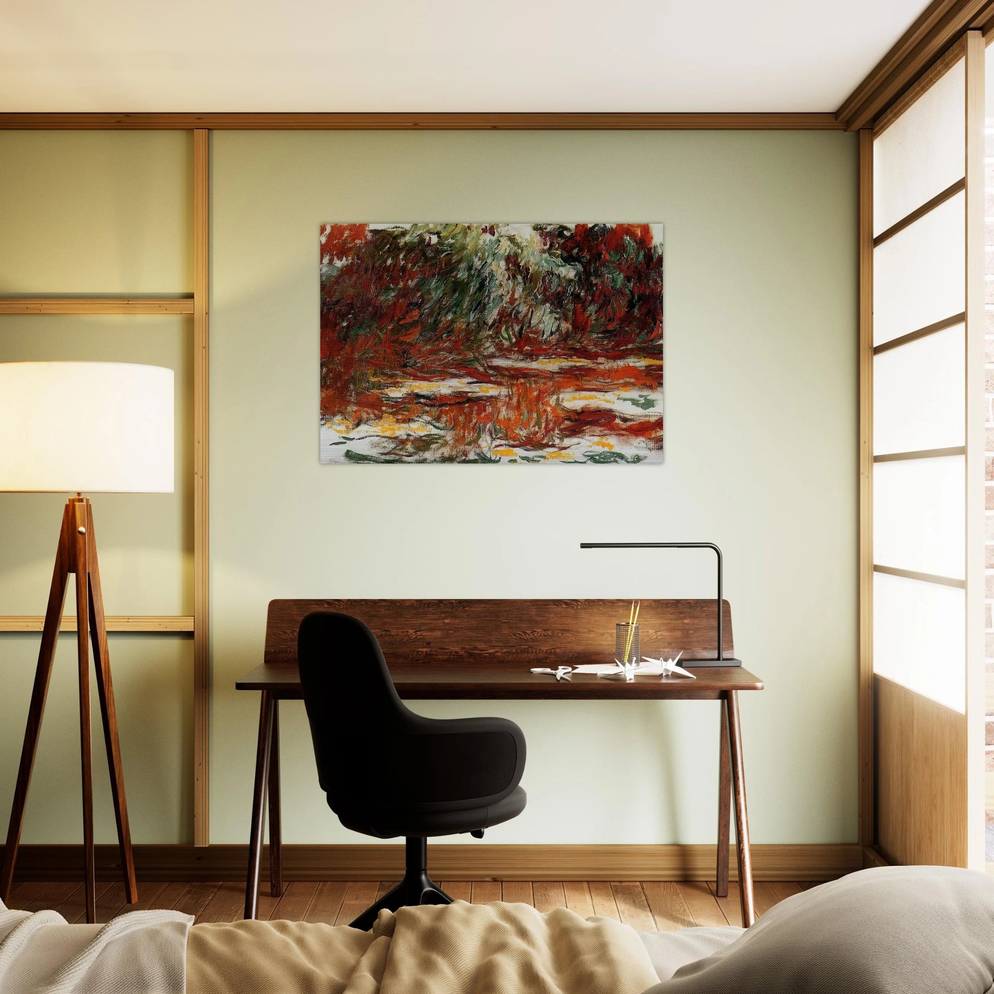 Water Lily Pond - claude monet Brushed Aluminum Print - 70x100 cm / 28x40 inches | claude monet Aluminum Print | claude monet Prints