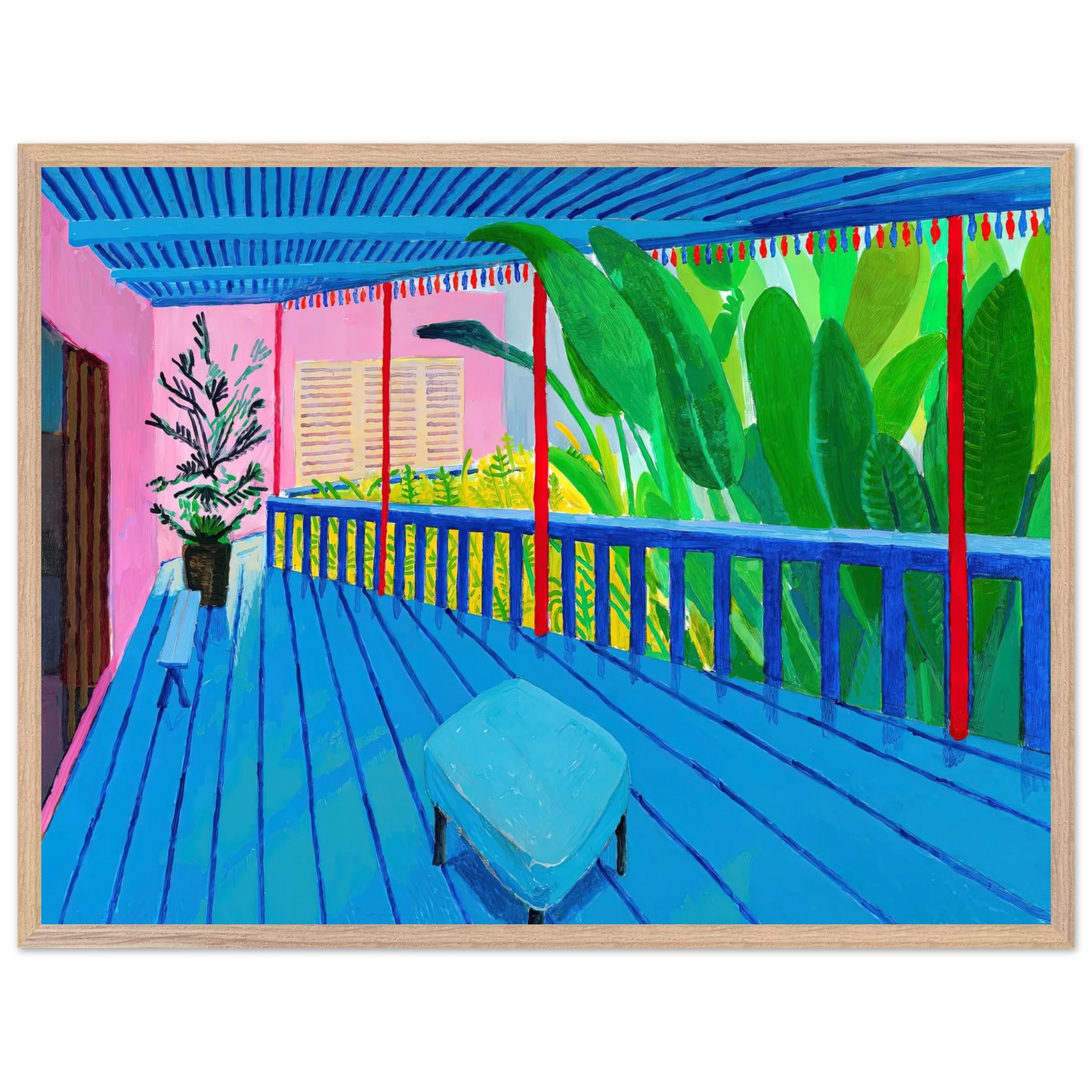 David Hockney - David Hockney Wall art - 40x60 cm / 16x24 inches - Premium Wooden Framed Poster With Fine Art Paper-canvas - Black frame