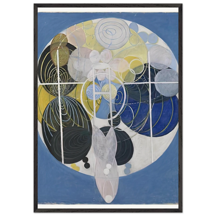 THE LARGE FIGURE PAINTINGS NR 5 1907 - Hilma af Klint 70x100 cm / 28x40 inches Framed Art Print – Black Wooden Frame
