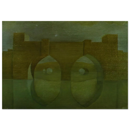 UNTITLED BRIDGE WITH REFLECTIONS SKETCH FOR A DUAL IMAGE PICTURE UNFINISHED - Salvador Dali Brushed Aluminum Print - 70x100 cm / 28x40 inches | Salvador Dali Aluminum Print | Salvador Dali Prints