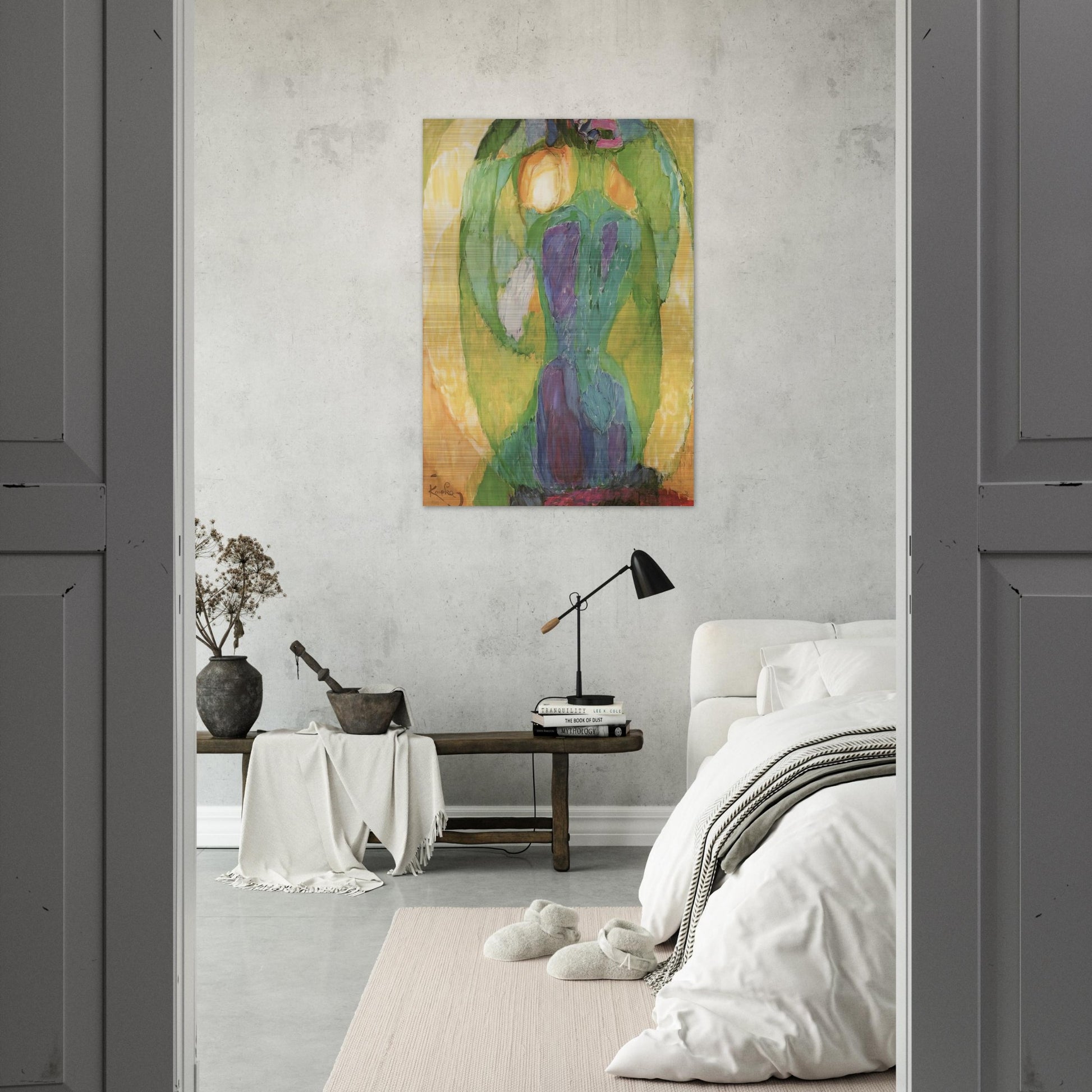 Oval mirror - Frantisek Kupka Brushed Aluminum Print - 70x100 cm / 28x40 inches | Frantisek Kupka Aluminum Print | Frantisek Kupka Prints