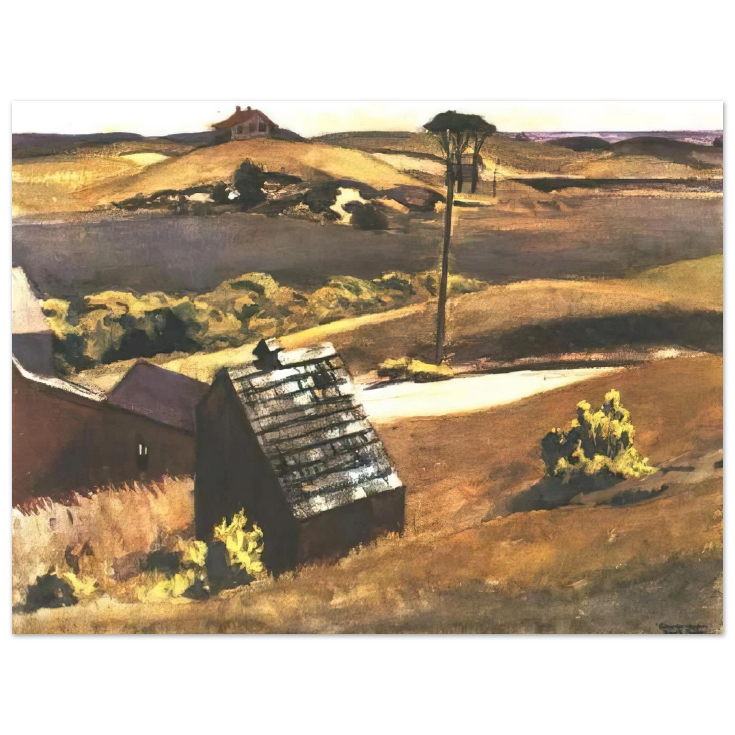Edward Hopper - Burly Cobb Hen Coop and Barn Fine Art Poster