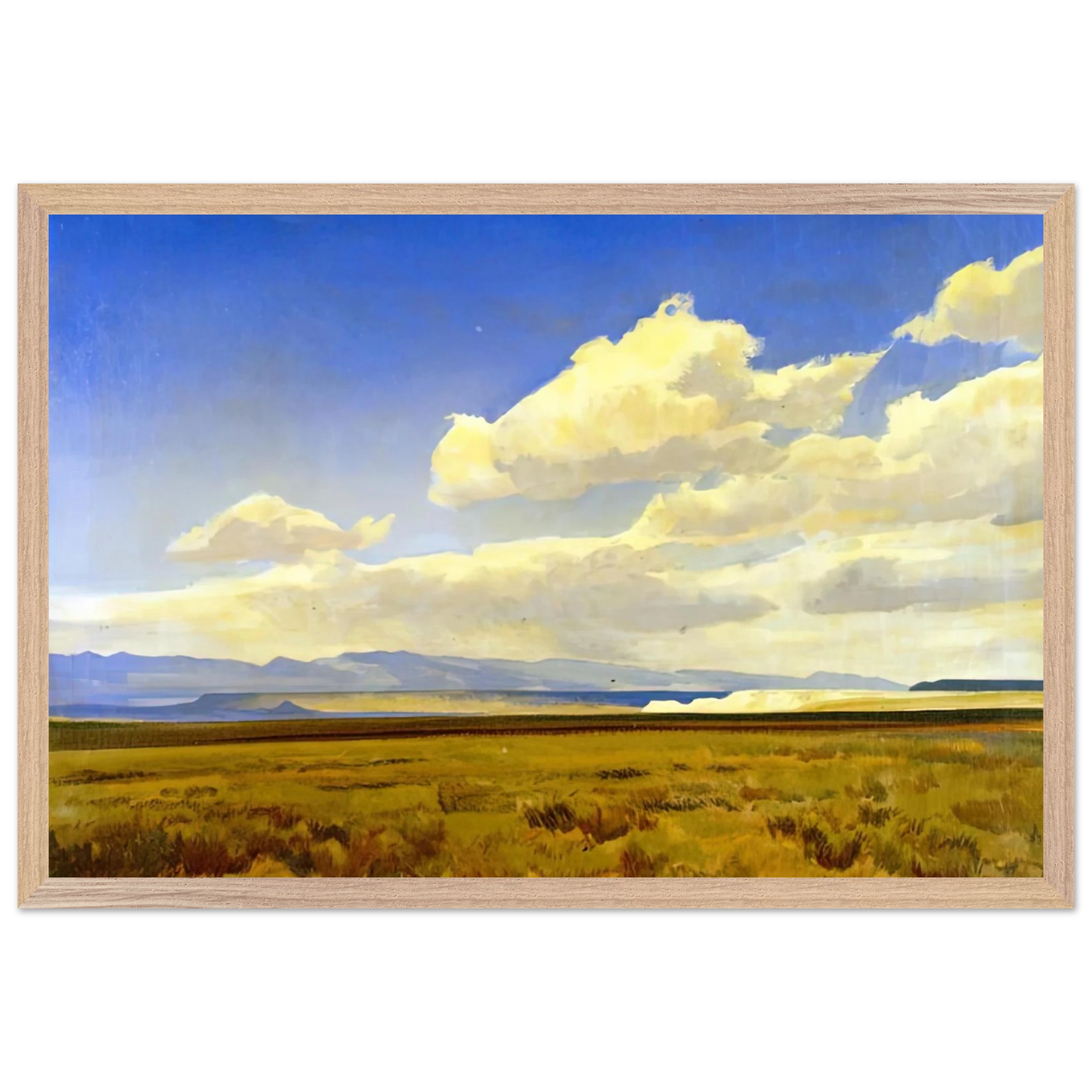 Maynard Dixon - WIND OF WYOMING 1936 Wall art - 30x45 cm / 12x18 inches - Premium Wooden Framed Poster With Fine Art Paper-canvas - Black frame