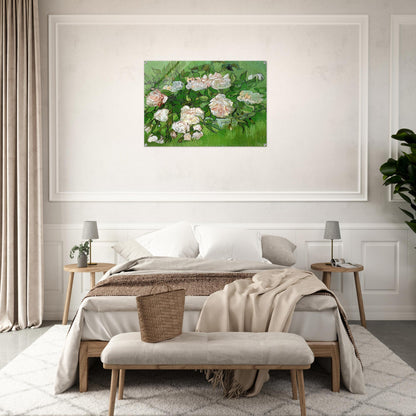 Still Life - Pink Roses - Vincent van Gogh Acrylic Print - 70x100 cm / 28x40″ inches