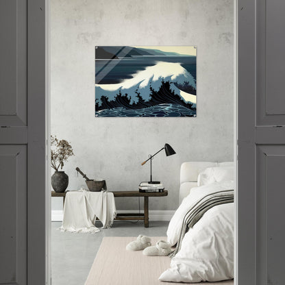 A Sounding of Surf - Eyvind Earle Acrylic Print - 70x100 cm / 28x40″ inches