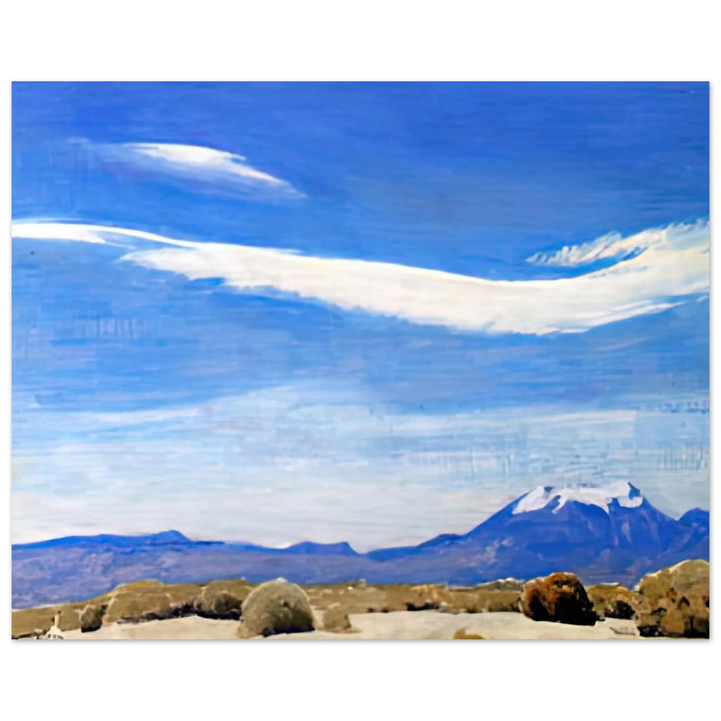 Maynard Dixon - THE CLOUD COACHELLA VALLEY CALIFORNIA 1940 Wall art - 13x18 cm / 5x7 inches - Premium Wooden Framed Poster With Fine Art Paper-canvas - White frame