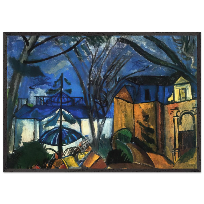 THE BOTANICAL GARDEN 1910 - Raoul Dufy 70x100 cm / 28x40 inches Framed Art Print – Black Wooden Frame