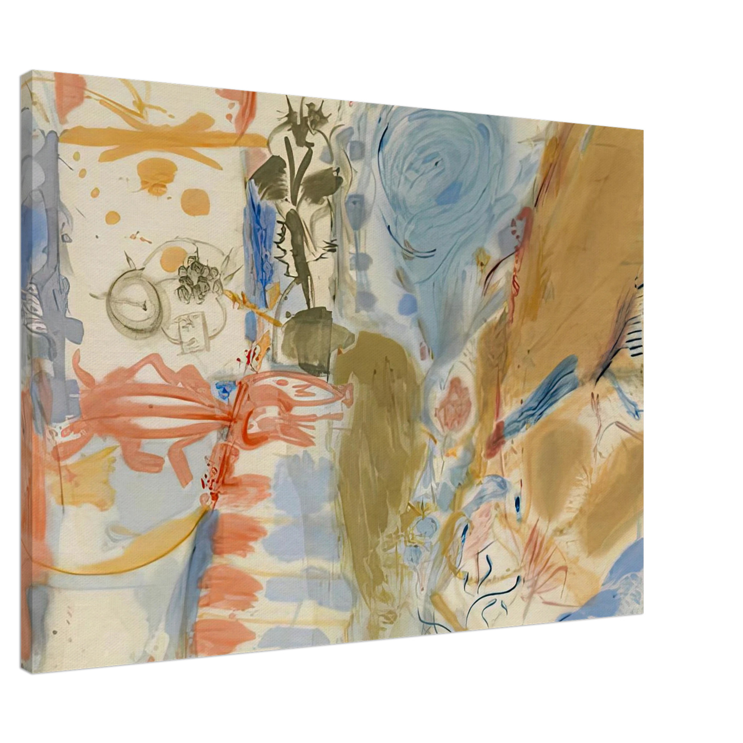 Helen Frankenthaler - Western Dream, 1957- Wall Art - 21x29.7 cm / 8x12" - Premium Wooden Framed Poster With Fine Art Paper-canvas - Black frame