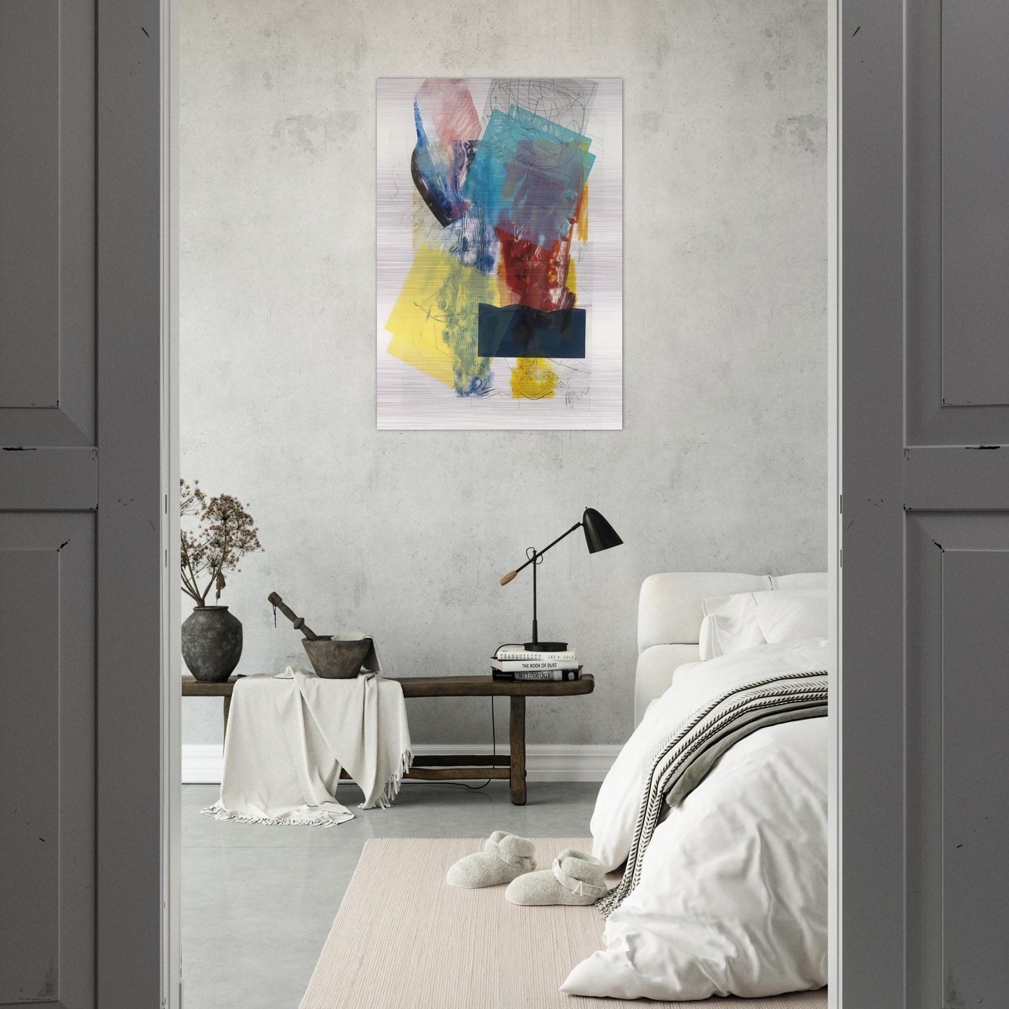 Aviation 3 - Sam Gilliam Brushed Aluminum Print - 70x100 cm / 28x40 inches | Sam Gilliam Aluminum Print | Sam Gilliam Prints