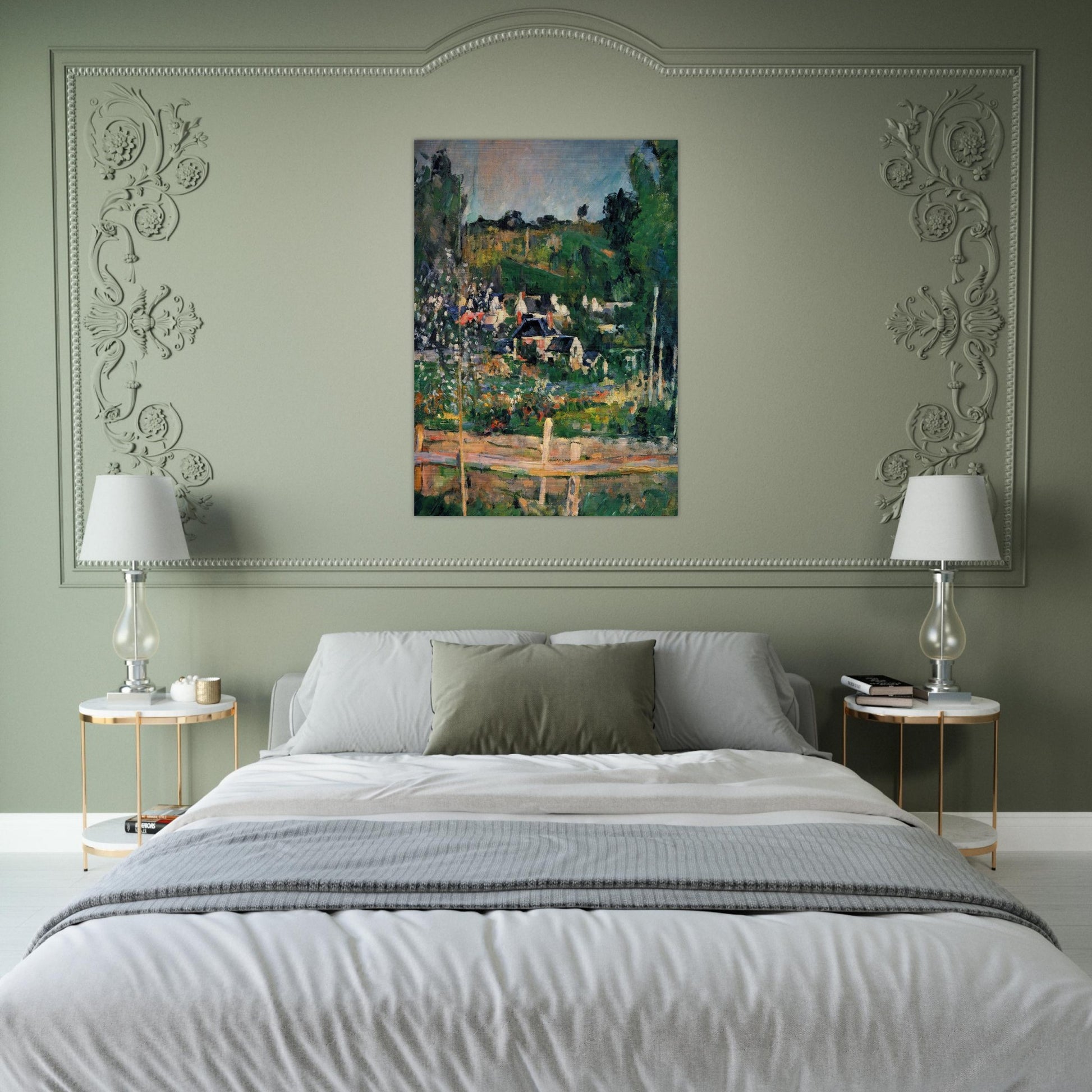 View of Auvers - Paul Cézanne Brushed Aluminum Print - 70x100 cm / 28x40 inches | Paul Cézanne Aluminum Print | Paul Cézanne Prints