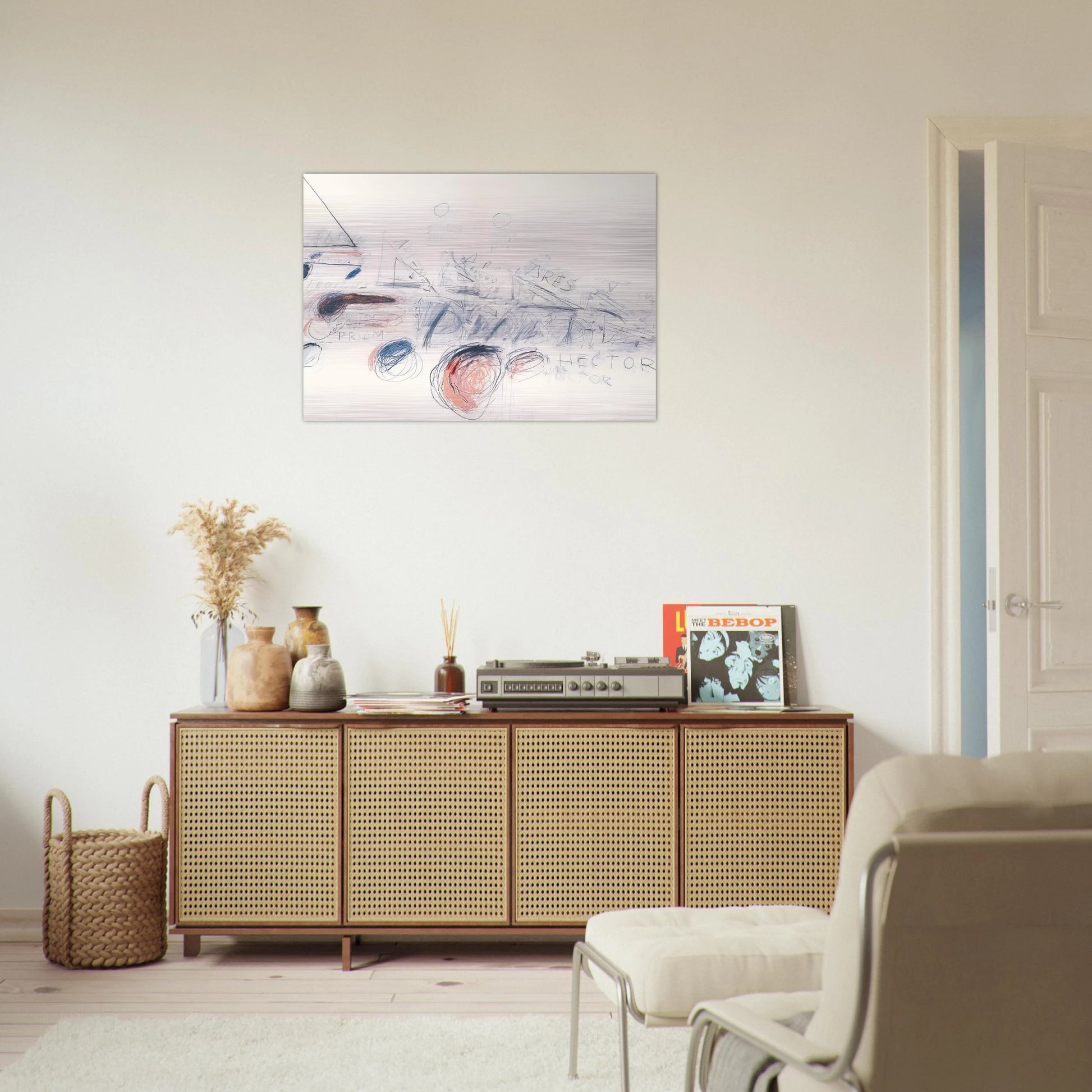 Fifty Days at Iliam. Ilians in Battle - Cy Twombly Brushed Aluminum Print - 70x100 cm / 28x40 inches | Cy Twombly Aluminum Print | Cy Twombly Prints
