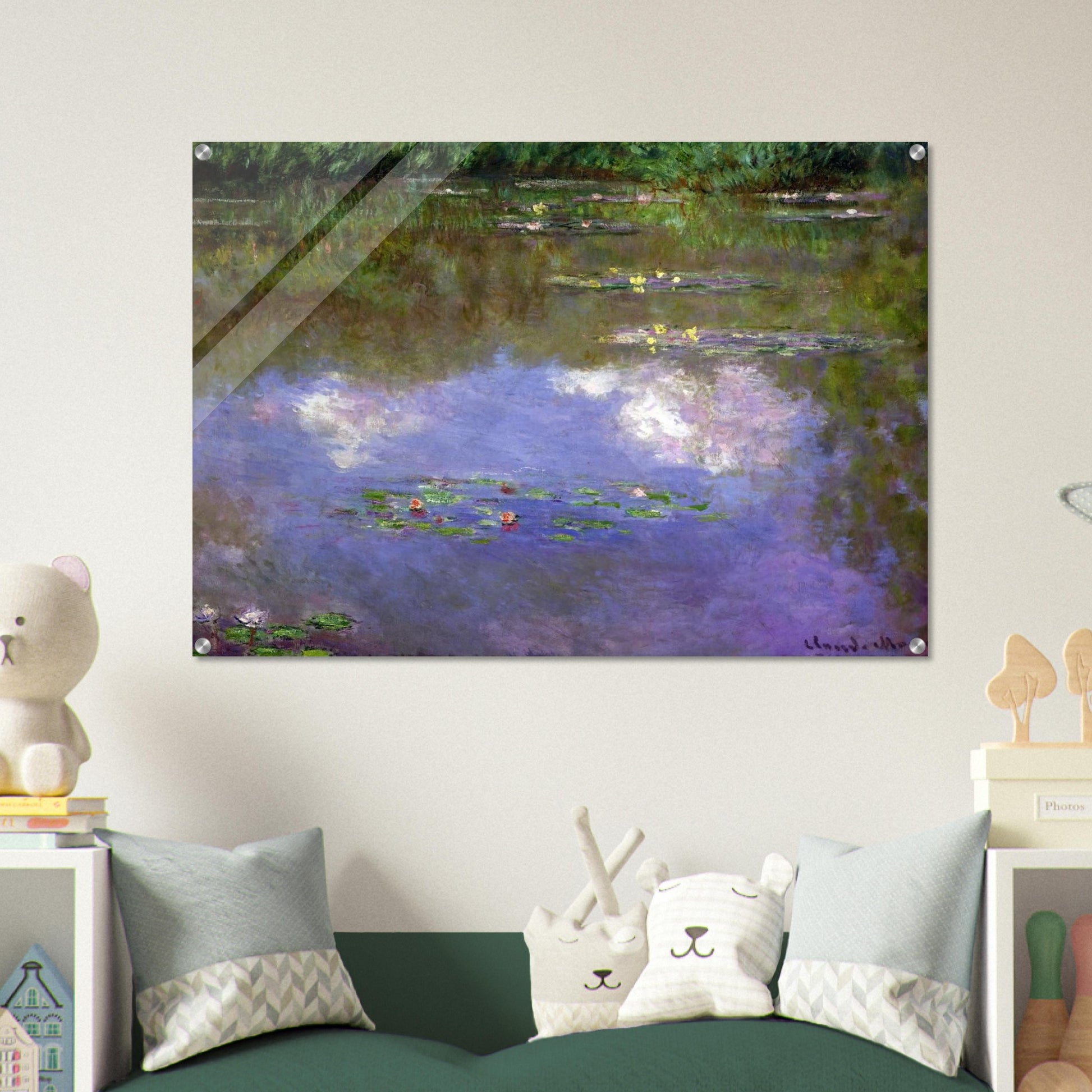 Water Lilies, The Clouds - claude monet Acrylic Print - 70x100 cm / 28x40″ inches | claude monet Wall Art | claude monet Prints