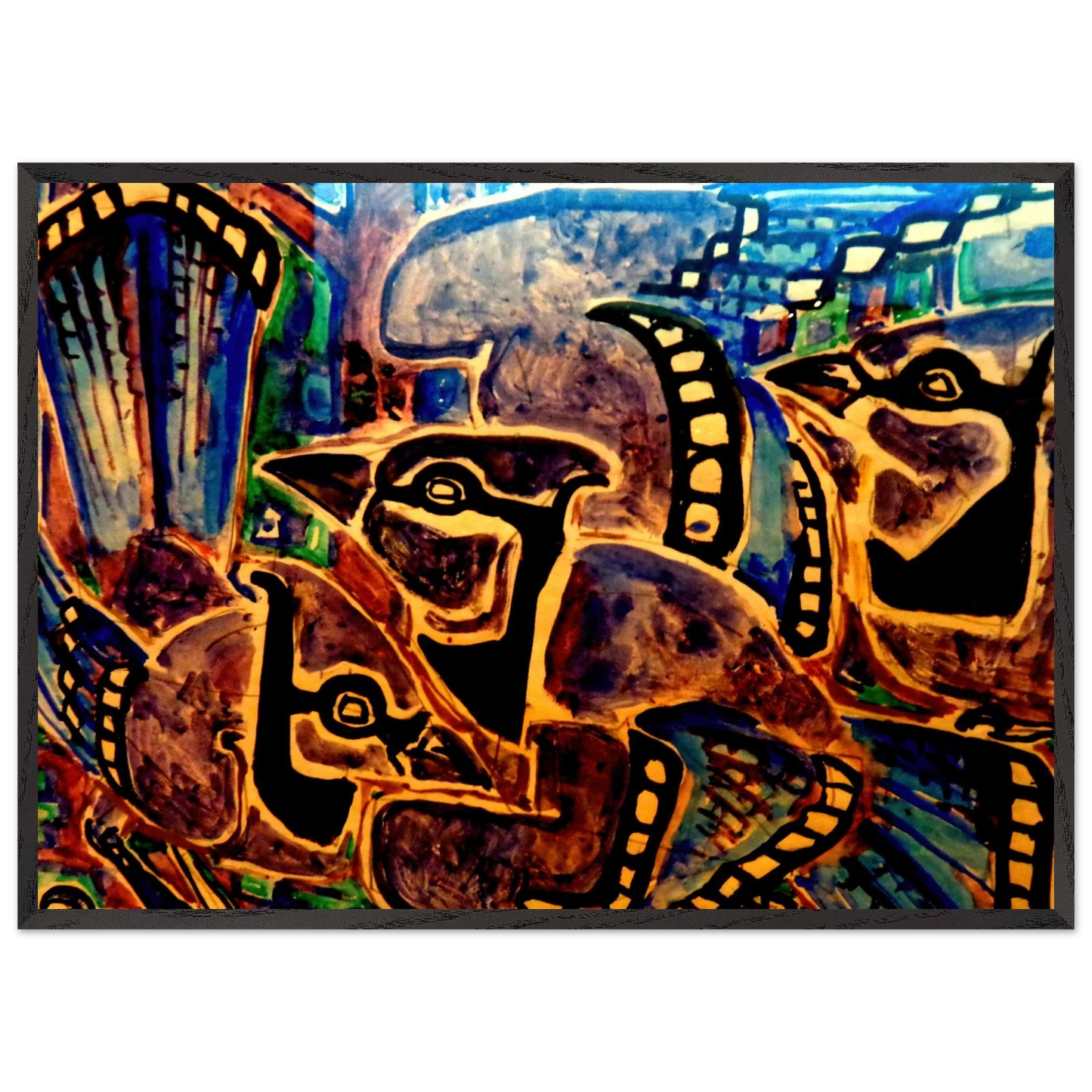 Walter Inglis Anderson - Walter Anderson Wall art - 45x60 cm / 18x24 inches - Premium Wooden Framed Poster With Fine Art Paper-canvas - Black frame