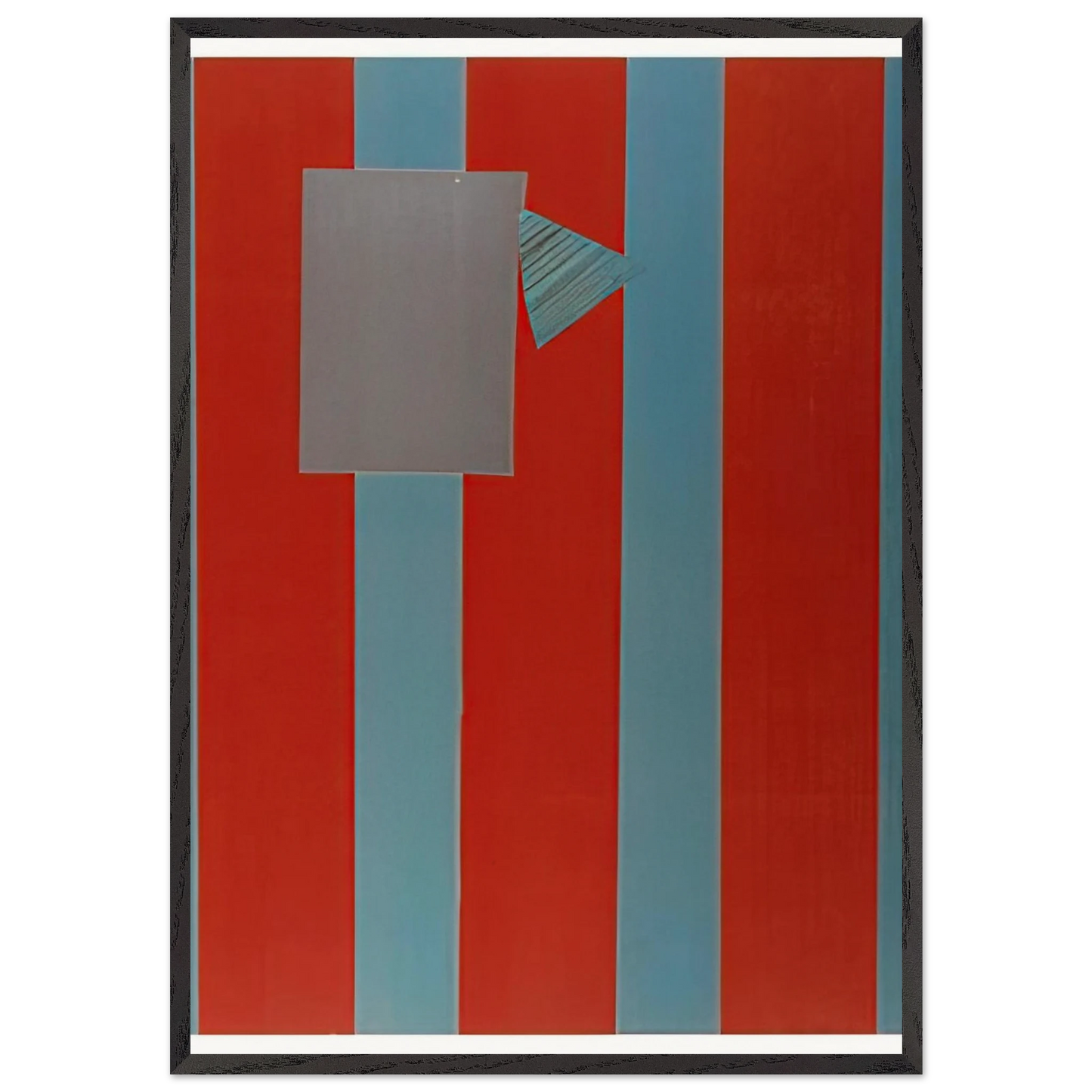 Castle Banner 5 - Sam Gilliam 70x100 cm / 28x40 inches Framed Art Print – Black Wooden Frame