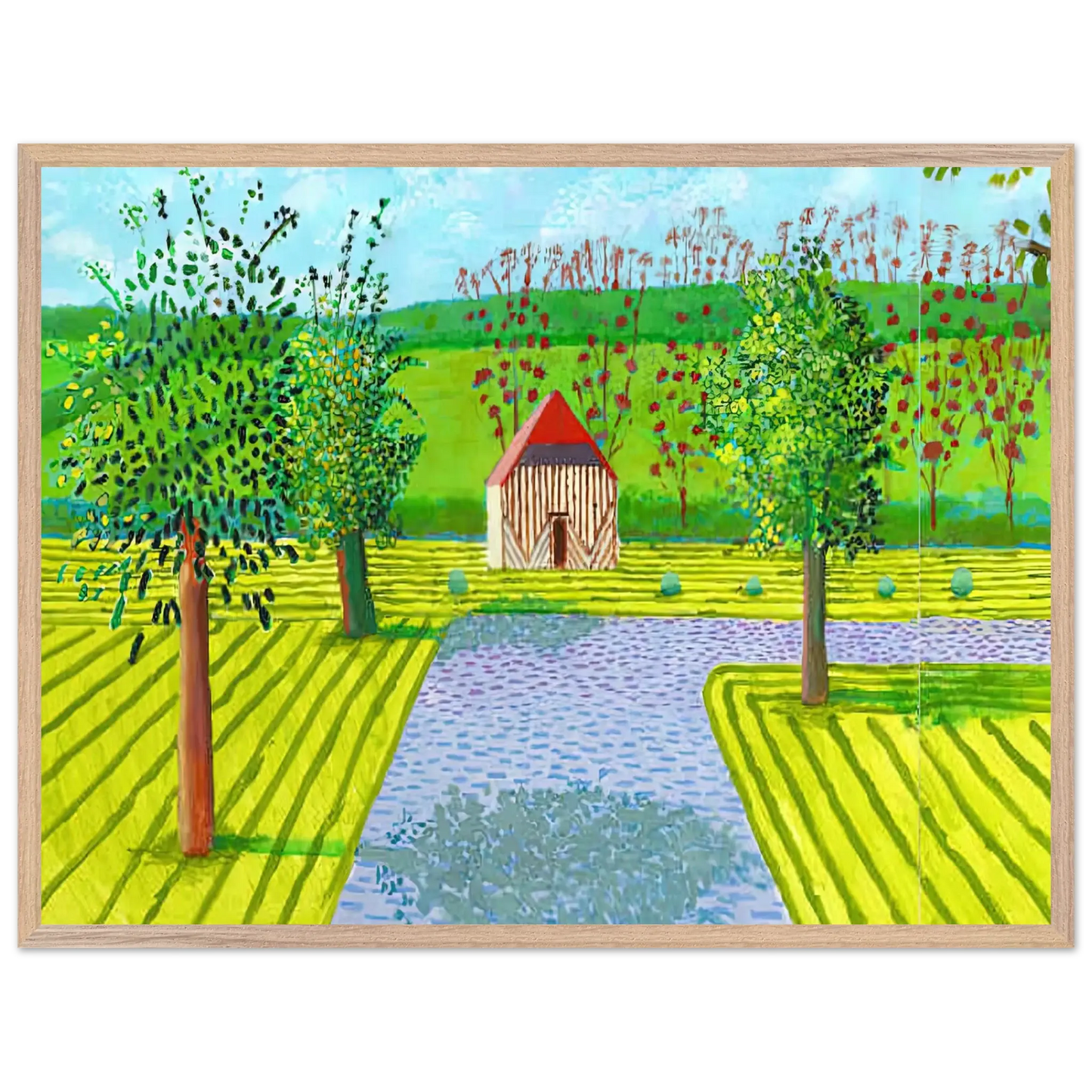 David Hockney - David Hockney Wall art - 21x29.7 cm / 8x12" - Premium Wooden Framed Poster With Fine Art Paper - Wood frame