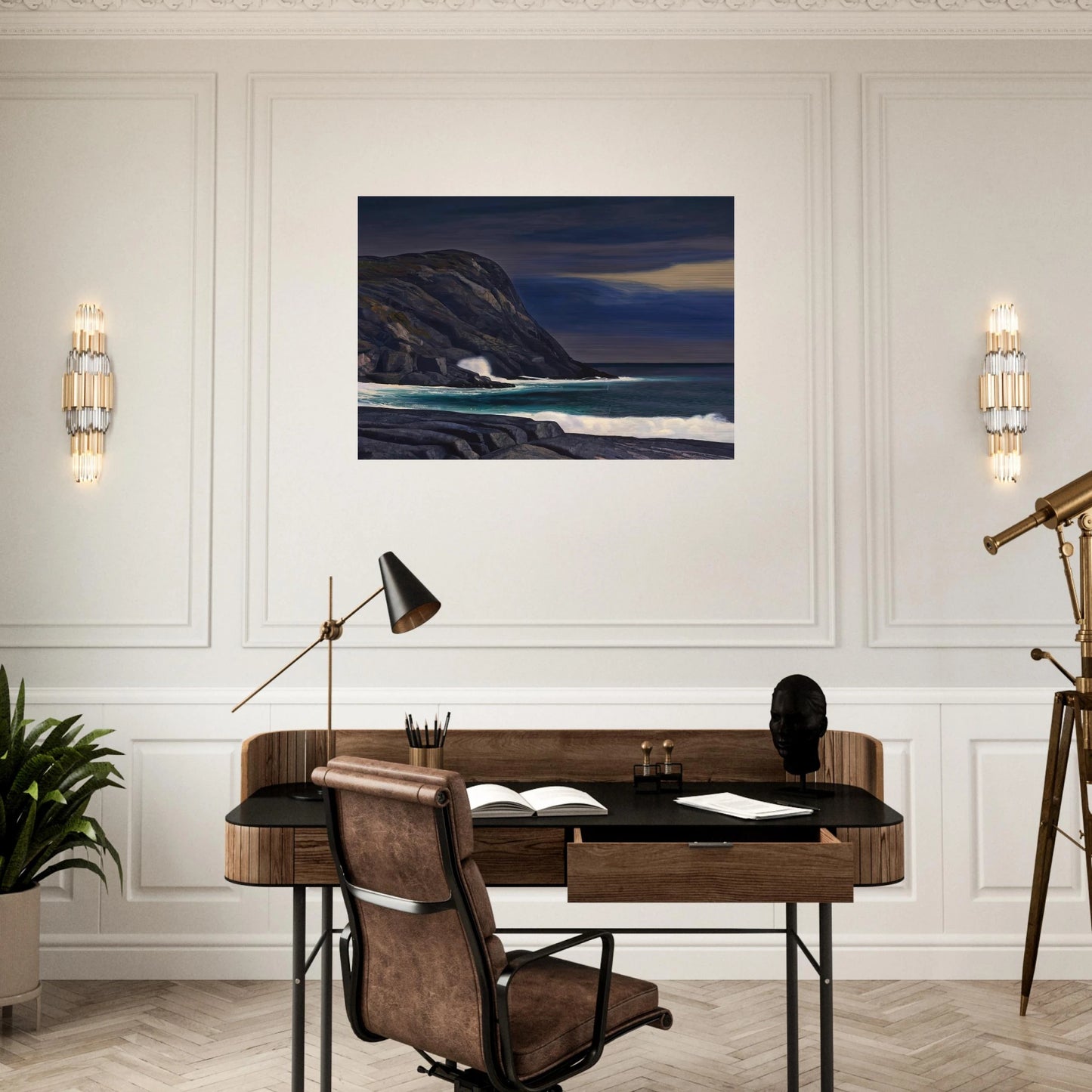 Brewing Storm, Monhegan - Rockwell Kent Brushed Aluminum Print - 70x100 cm / 28x40 inches | Rockwell Kent Aluminum Print | Rockwell Kent Prints
