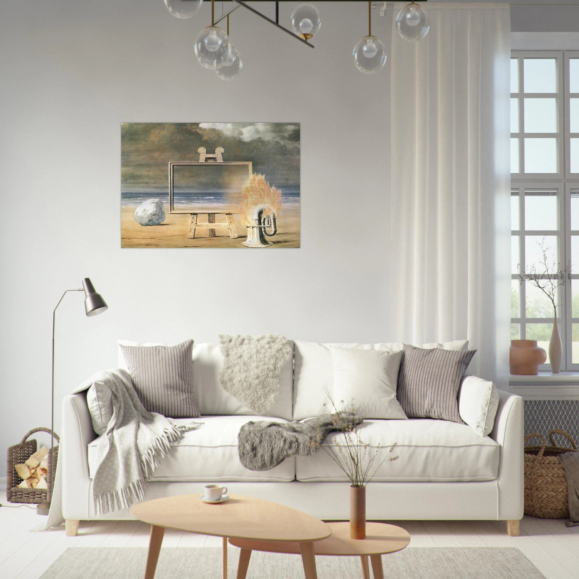 THE FAIR CAPTIVE 1947 - Rene Magritte Brushed Aluminum Print - 70x100 cm / 28x40 inches | Rene Magritte Aluminum Print | Rene Magritte Prints
