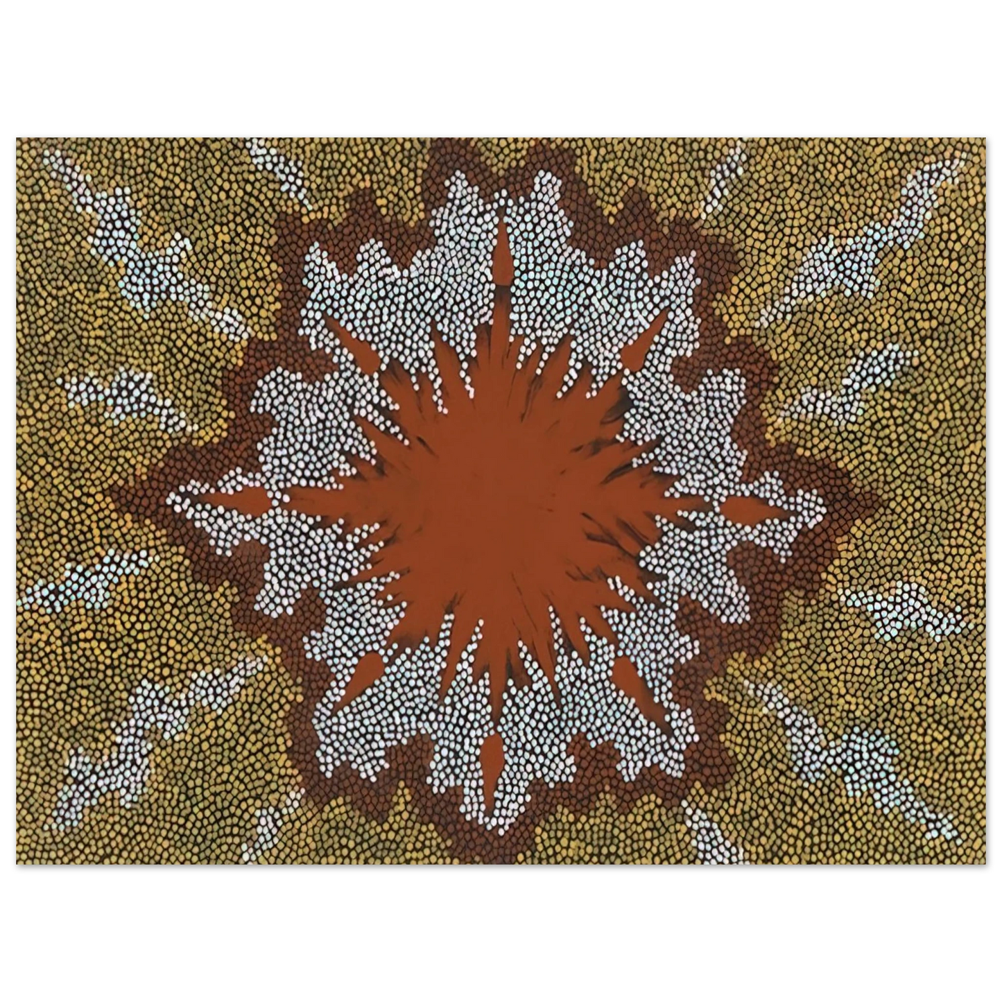 Clifford Possum Tjapaltjarri - Fire Dreaming - 1994  75x100 cm / 30x40inches Fine Art Poster