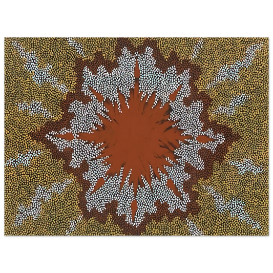 Clifford Possum Tjapaltjarri - Fire Dreaming - 1994  75x100 cm / 30x40inches Fine Art Poster
