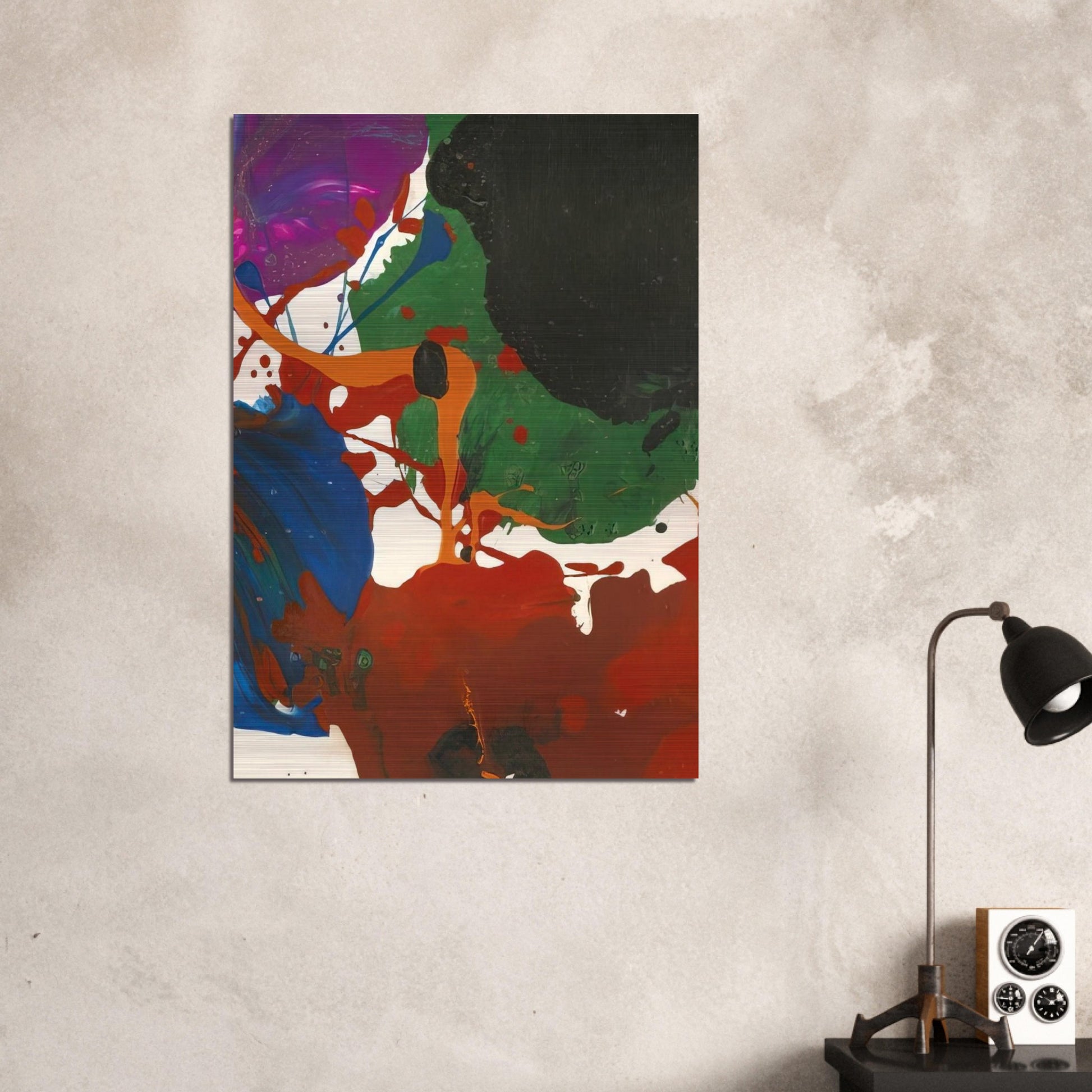 Untitled  Los Angeles  - Sam Francis Brushed Aluminum Print - 70x100 cm / 28x40 inches | Sam Francis Aluminum Print | Sam Francis Prints