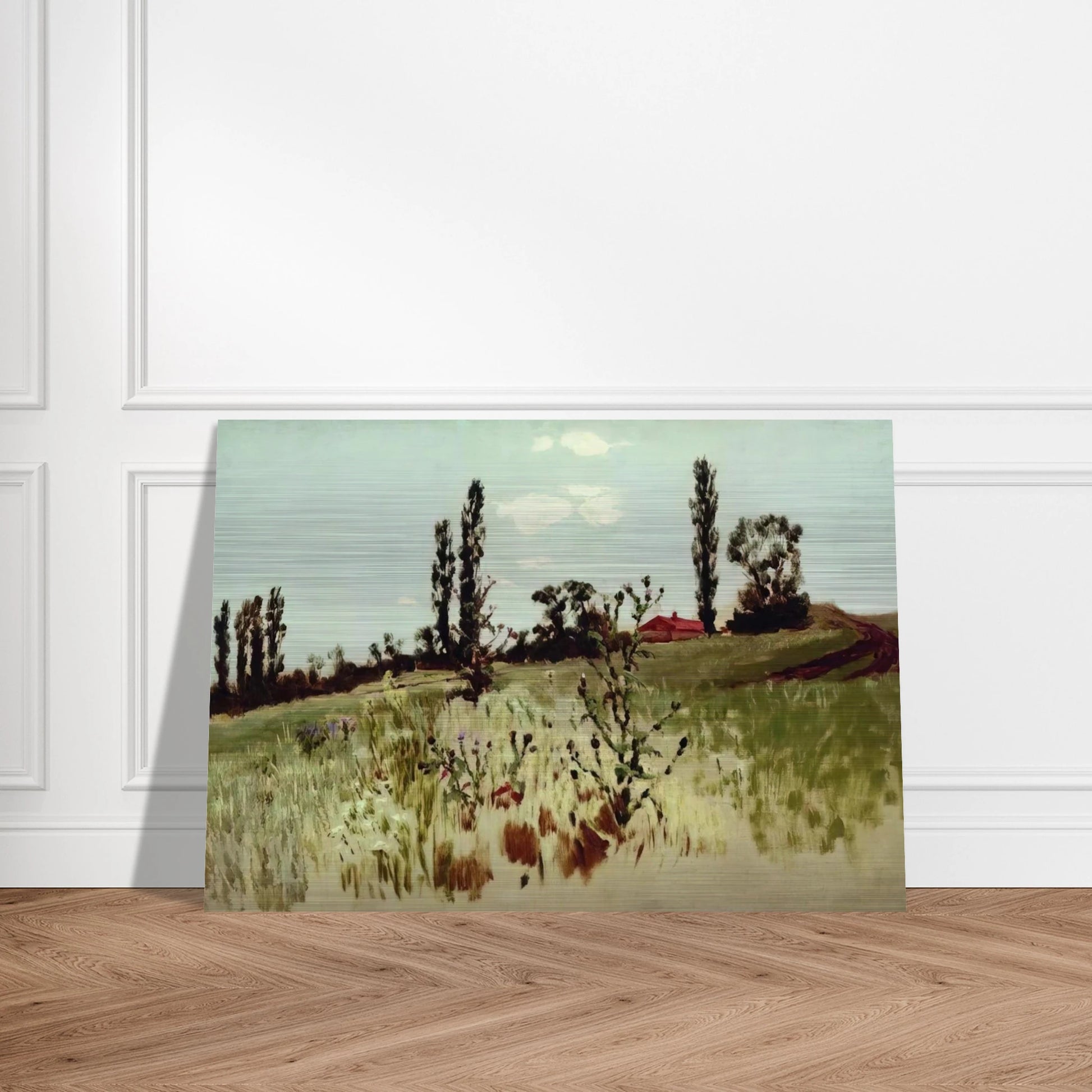 Poplar trees - Arkhyp Kuindzhi Brushed Aluminum Print - 70x100 cm / 28x40 inches | Arkhyp Kuindzhi Aluminum Print | Arkhyp Kuindzhi Prints