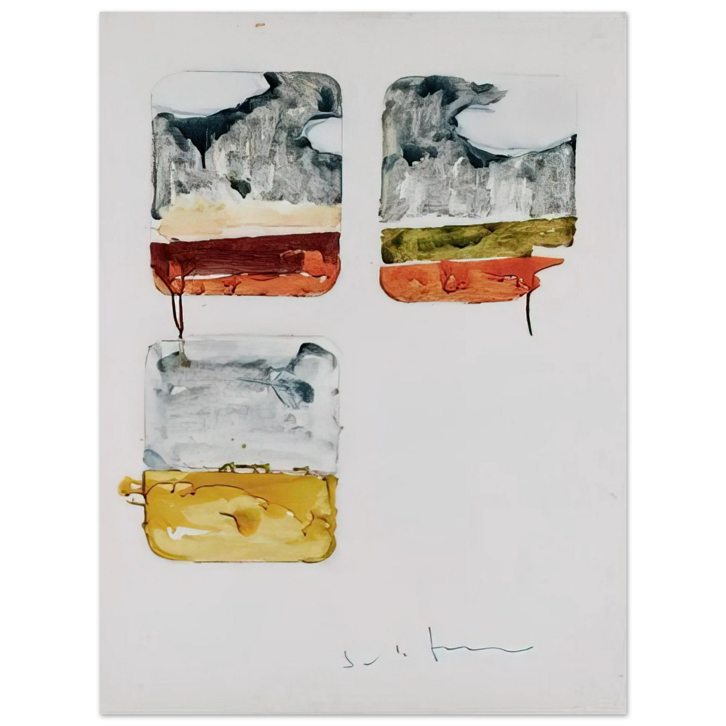 Mario Schifano - Untitled - 1979  75x100 cm / 30x40inches Fine Art Poster