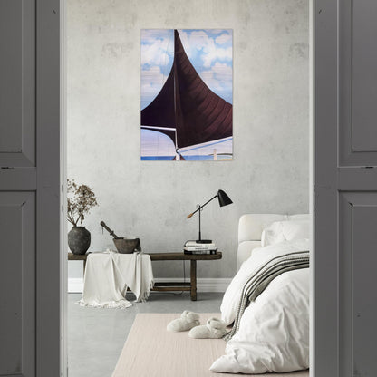 Brown Sail, Wing on Wing, Nassau - Georgia O'Keeffe Brushed Aluminum Print - 70x100 cm / 28x40 inches | Georgia O'Keeffe Aluminum Print | Georgia O'Keeffe Prints