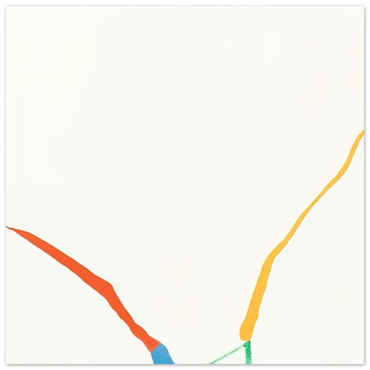 Helen Frankenthaler - What Red Lines Can Do - 1970 Wall art - 28x43  cm / XL (11x17 inches) - Fine Art Poster-canvas - -