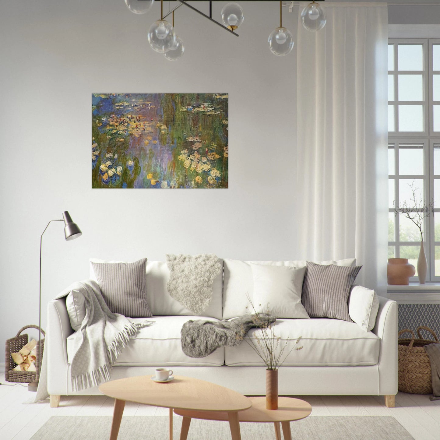 Water Lilies - claude monet Brushed Aluminum Print - 70x100 cm / 28x40 inches | claude monet Aluminum Print | claude monet Prints