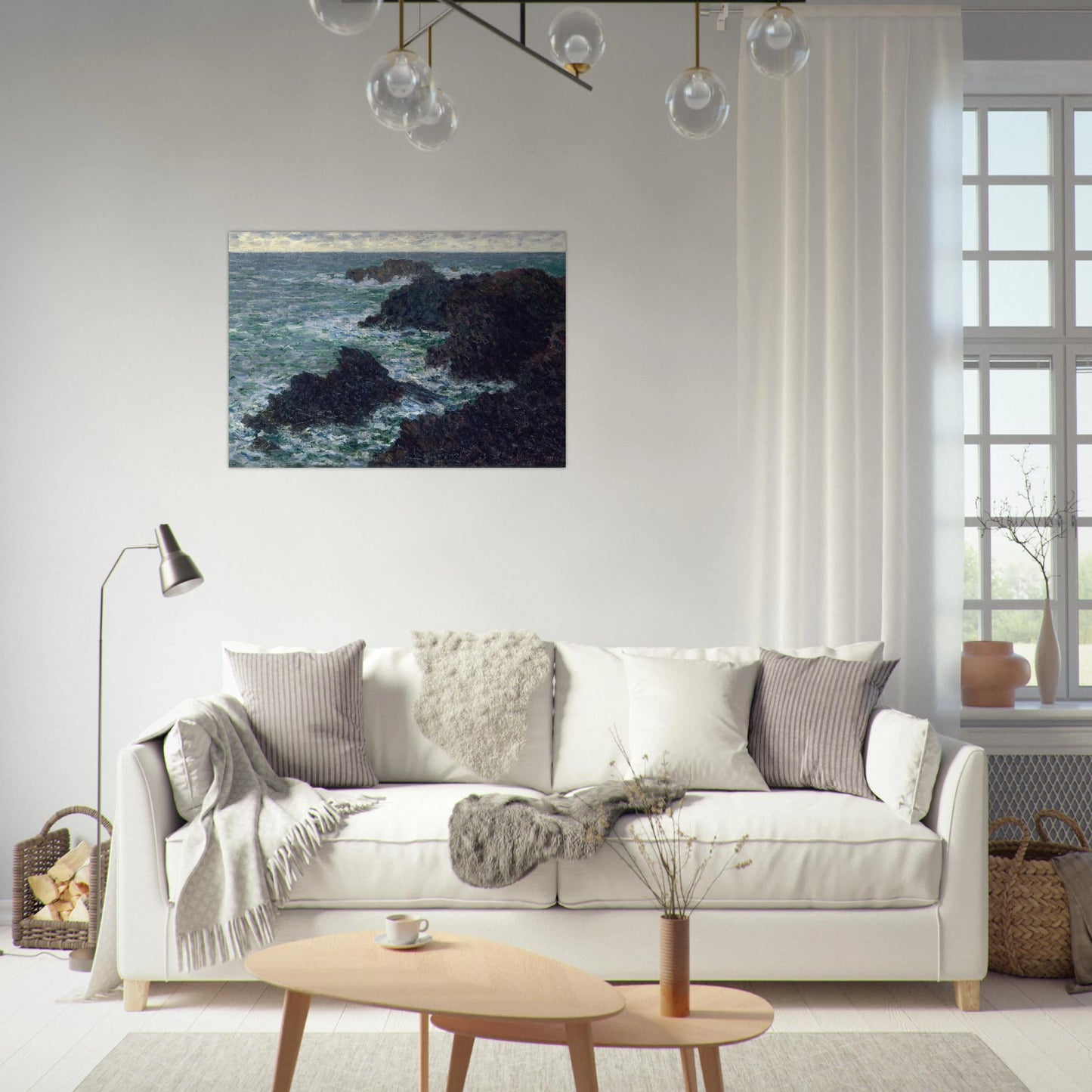 The Cote Sauvate - claude monet Brushed Aluminum Print - 70x100 cm / 28x40 inches | claude monet Aluminum Print | claude monet Prints
