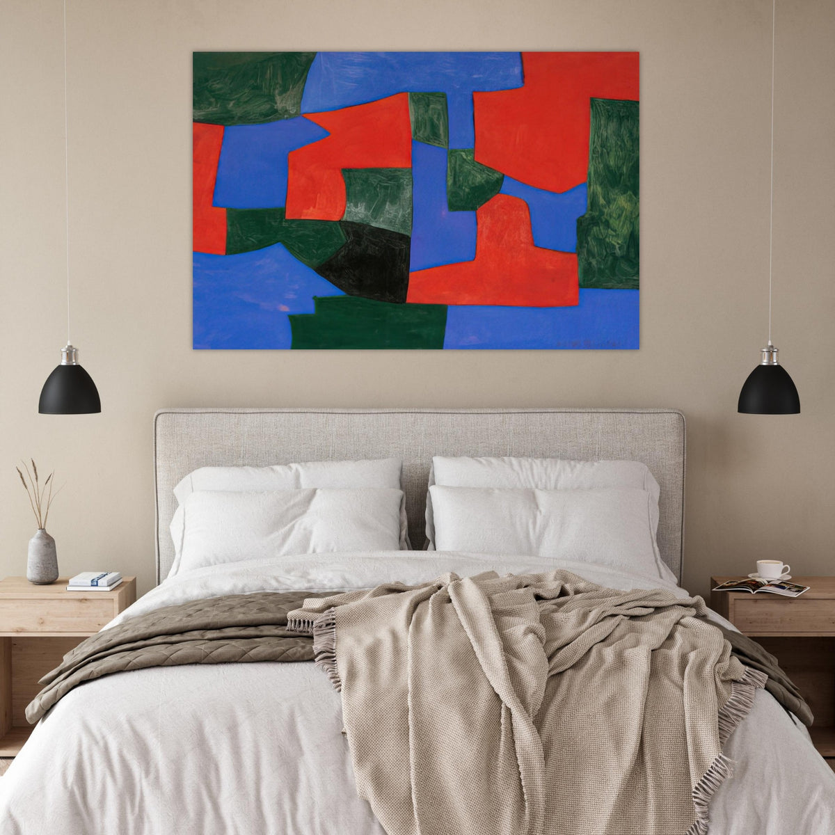 Composition abstraite - 1959 - Serge Poliakoff Art Prints - 100x150 cm / 40x60″ inches | Serge Poliakoff Poster | Serge Poliakoff Prints