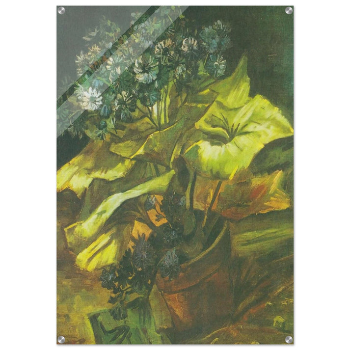 Flower Pot with Asters - Vincent van Gogh Acrylic Print - 70x100 cm / 28x40″ inches | Vincent van Gogh Wall Art | Vincent van Gogh Prints