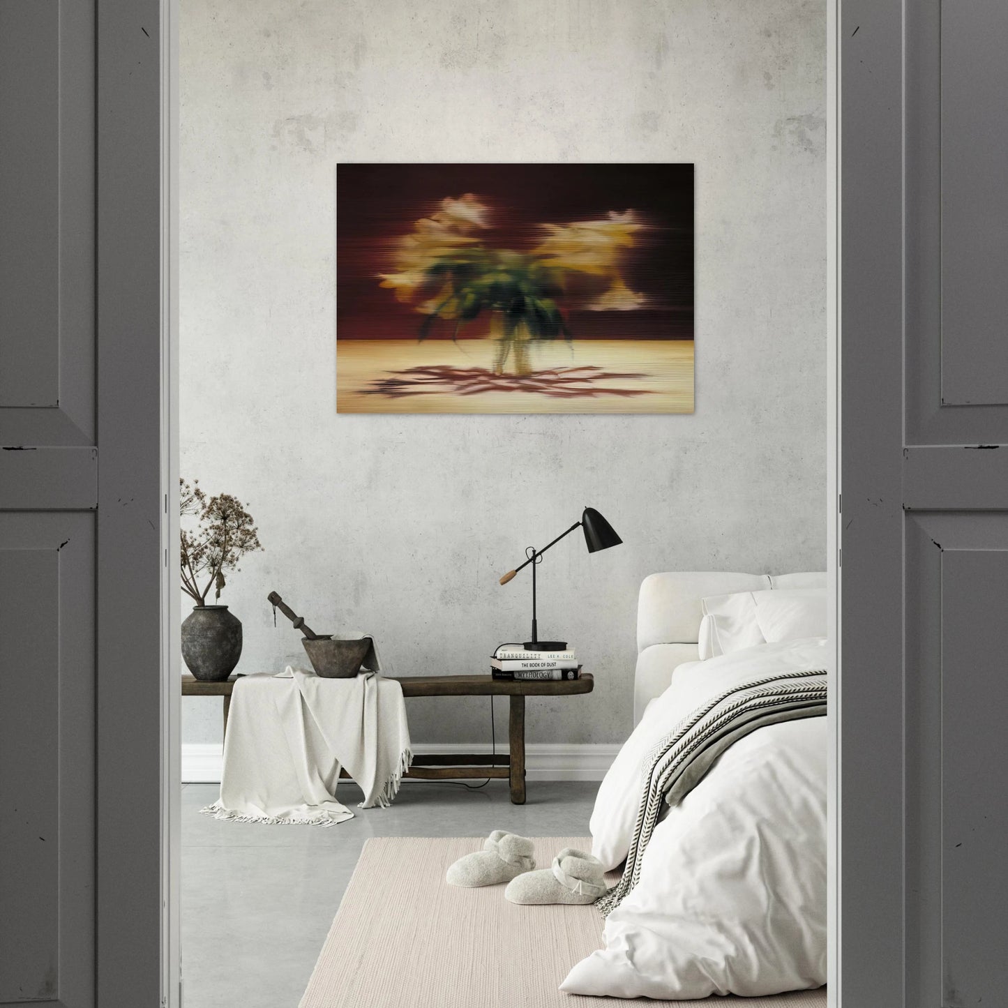 LILIES - Gerhard Richter Brushed Aluminum Print - 70x100 cm / 28x40 inches | Gerhard Richter Aluminum Print | Gerhard Richter Prints