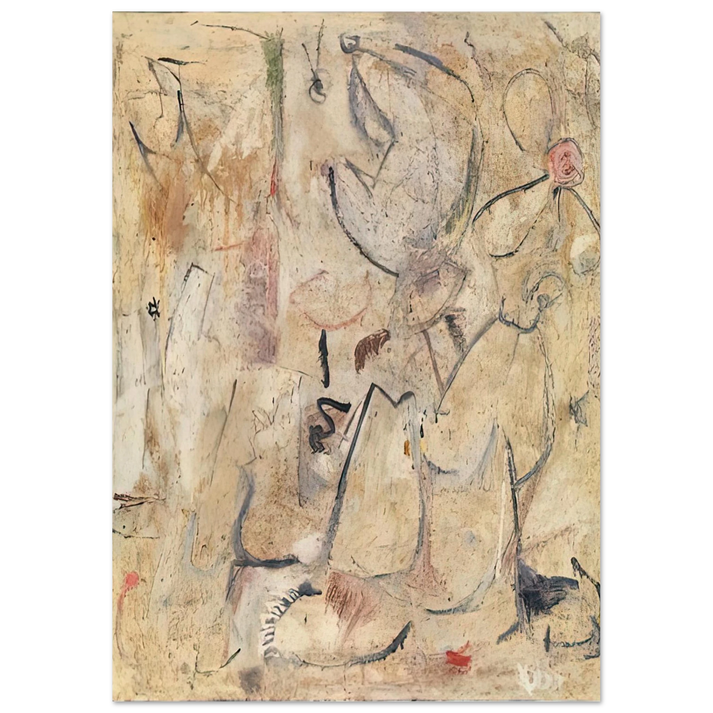 Helen Frankenthaler - Beach, 1950- Wall Art - 28x40 inches / 70x70 cm - Canvas (Imperial)-canvas - -