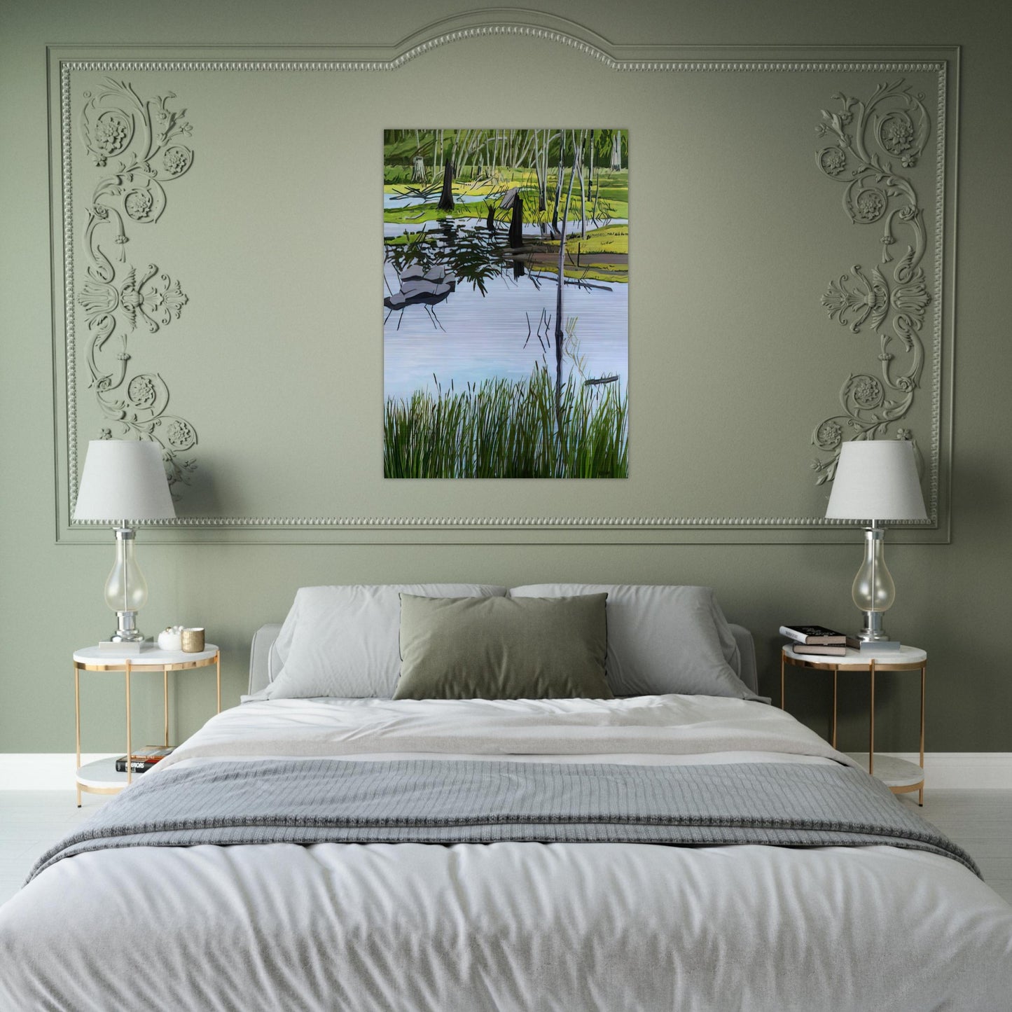 Joanna's Marsh - 2000 - Neil Welliver Brushed Aluminum Print - 70x100 cm / 28x40 inches | Neil Welliver Aluminum Print | Neil Welliver Prints